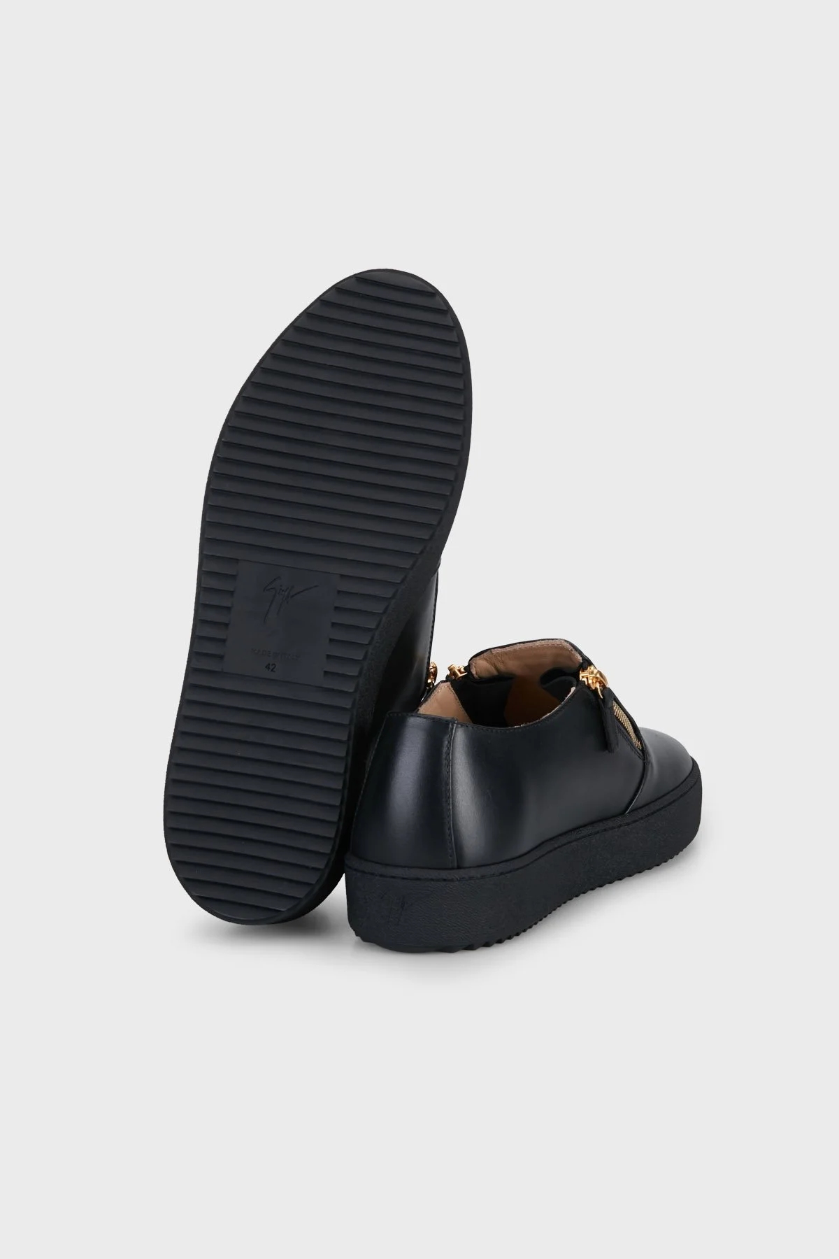 Giuseppe Zanotti Dermuar Detaylı Deri Sneaker Erkek Ayakkabı RM60020-003 Siyah - 5