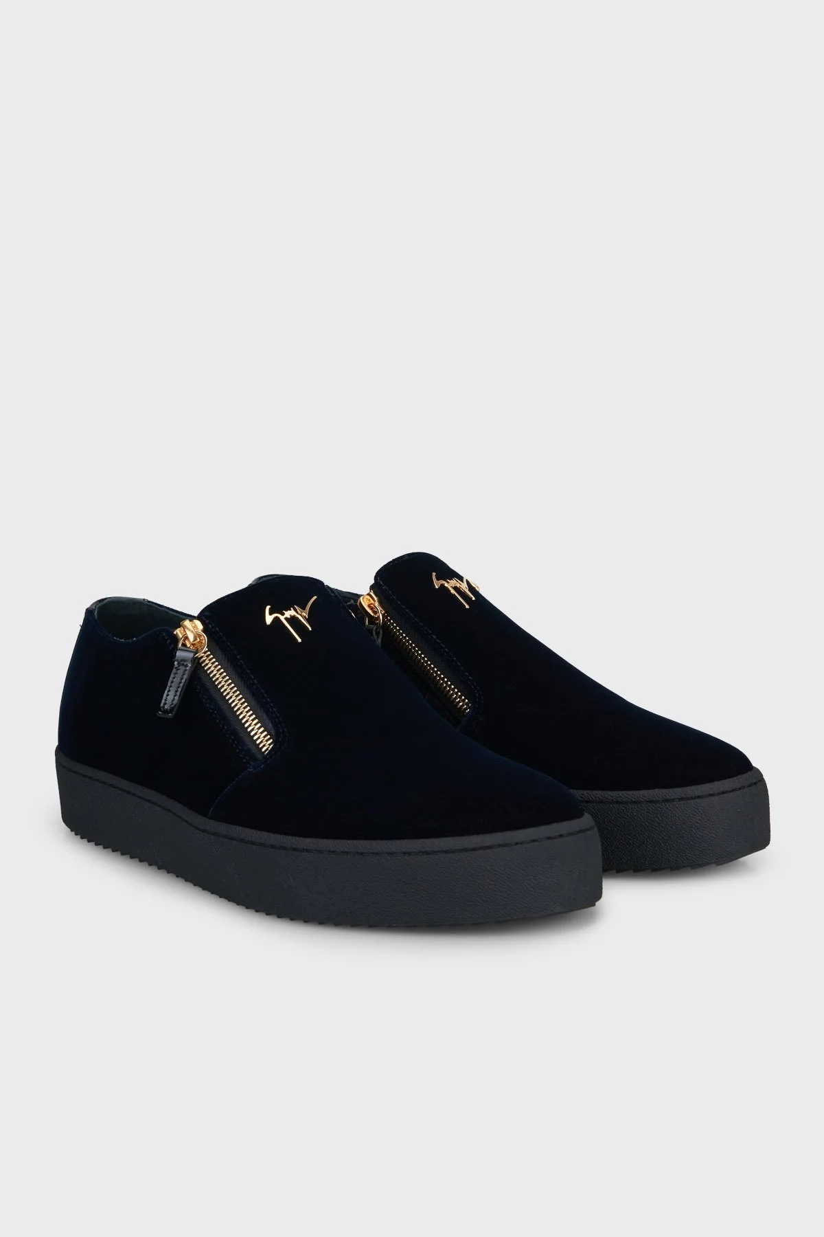 Giuseppe Zanotti Fermuar Detaylı Sneaker Erkek Ayakkabı RU60007-001 Lacivert - 3