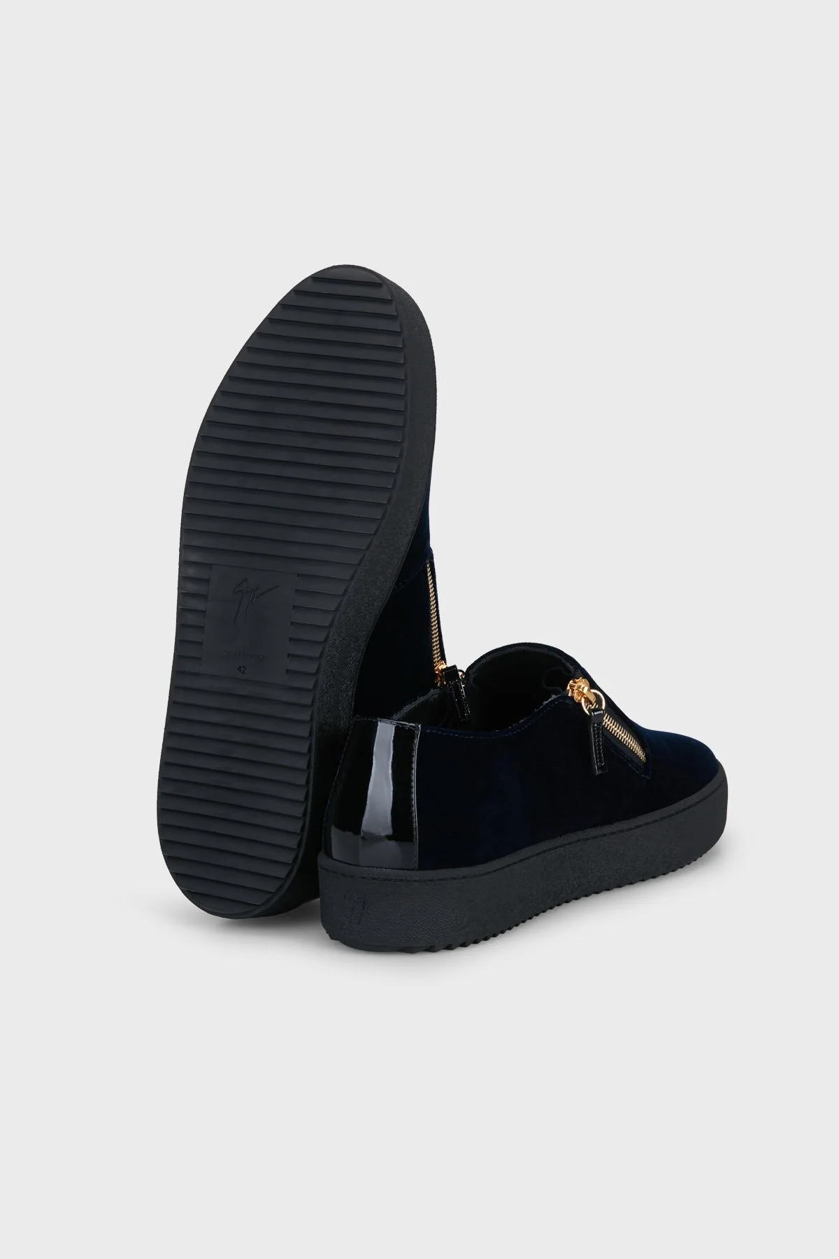 Giuseppe Zanotti Fermuar Detaylı Sneaker Erkek Ayakkabı RU60007-001 Lacivert - 4