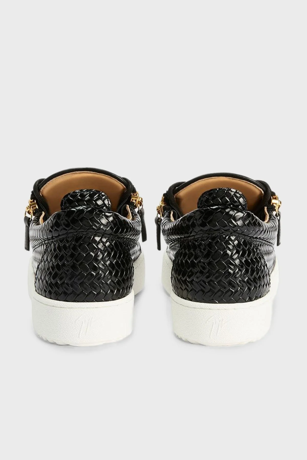 Giuseppe Zanotti Hakiki Deri Kalın Tabanlı Sneaker Erkek Ayakkabı RM50012-001 SİYAH - 8