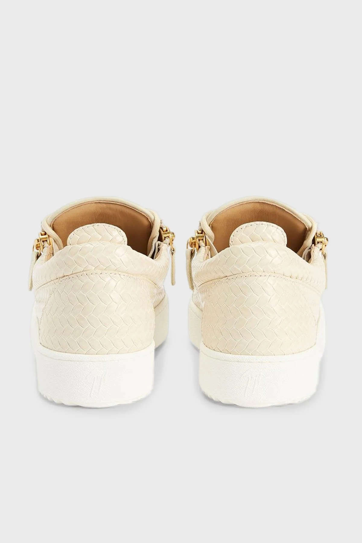 Giuseppe Zanotti Hakiki Deri Kalın Tabanlı Sneaker Erkek Ayakkabı RM50012-002 BEJ - 8