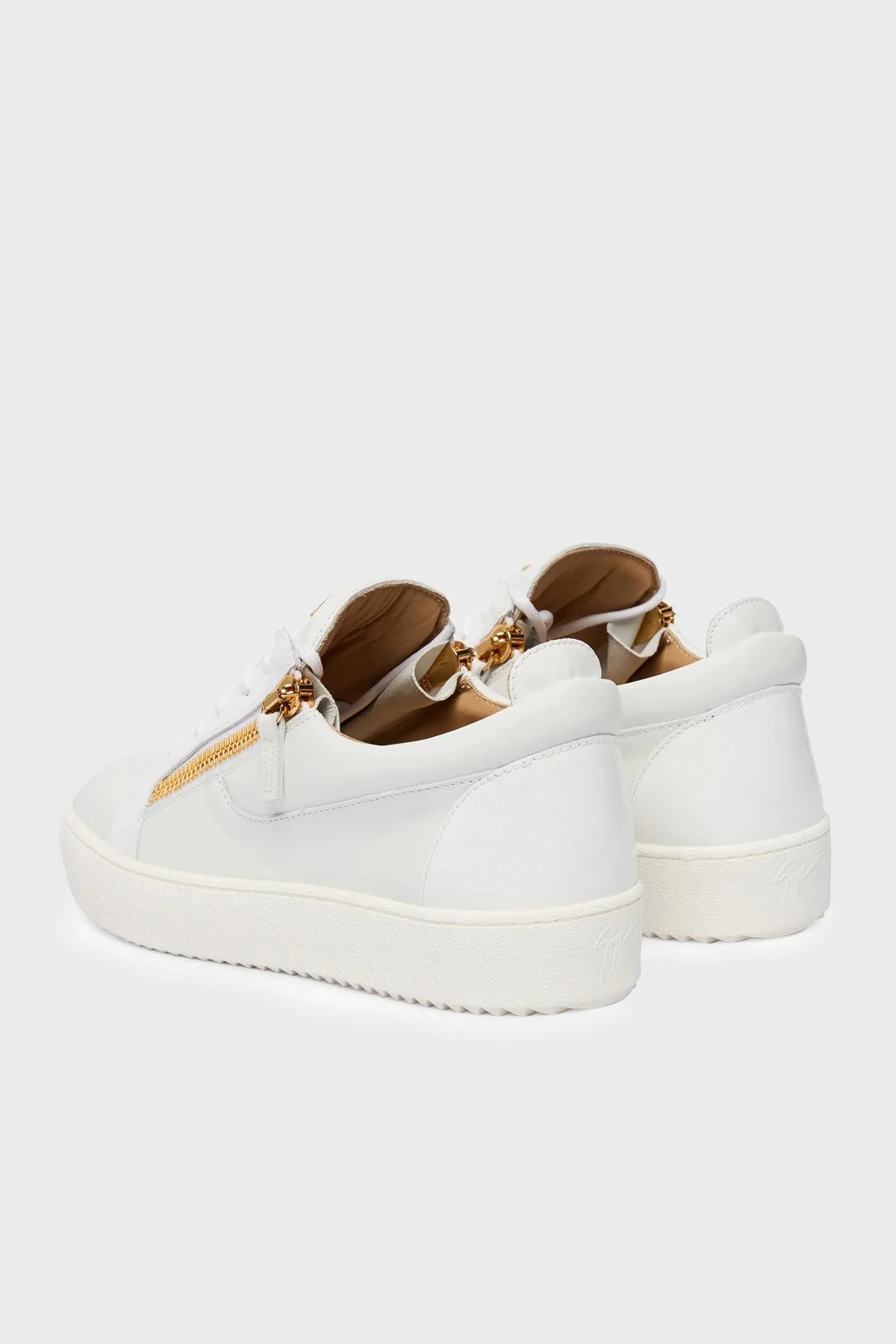 Giuseppe Zanotti Hakiki Deri Sneaker Erkek Ayakkabı RU50000-004 BEYAZ-GRİ - 4