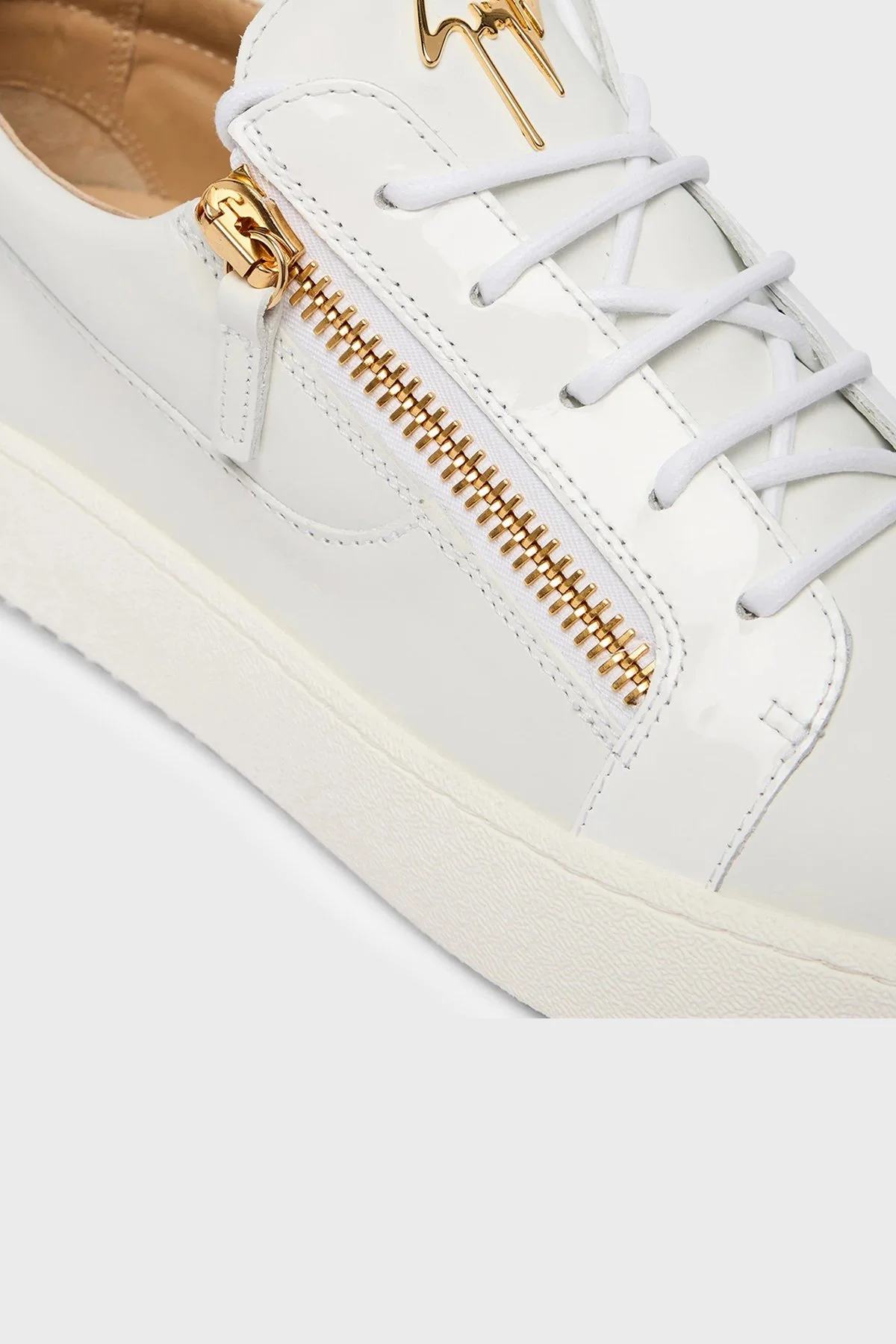 Giuseppe Zanotti Hakiki Deri Sneaker Erkek Ayakkabı RU50000-004 BEYAZ-GRİ - 5