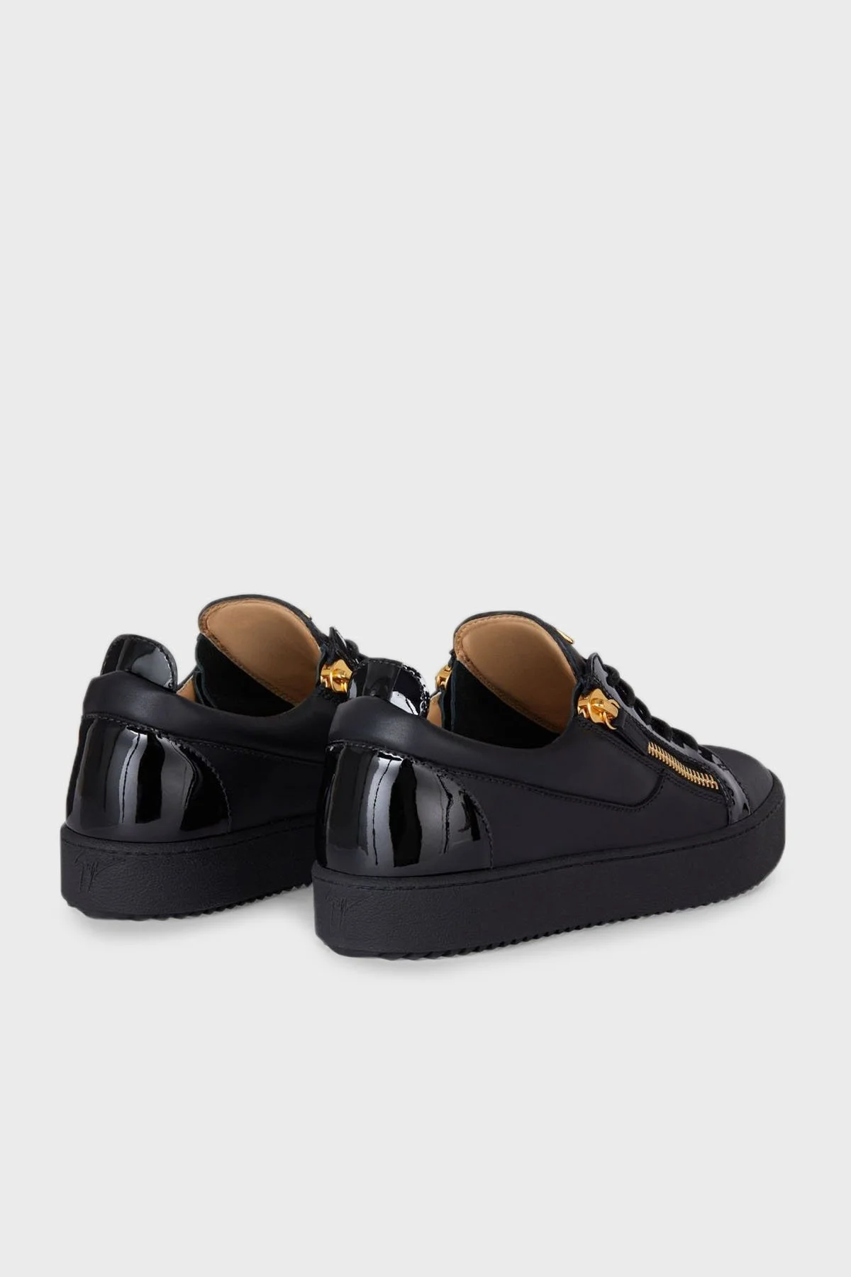 Giuseppe Zanotti Logolu Deri Sneaker Erkek Ayakkabı RU00010-003 SİYAH - 3