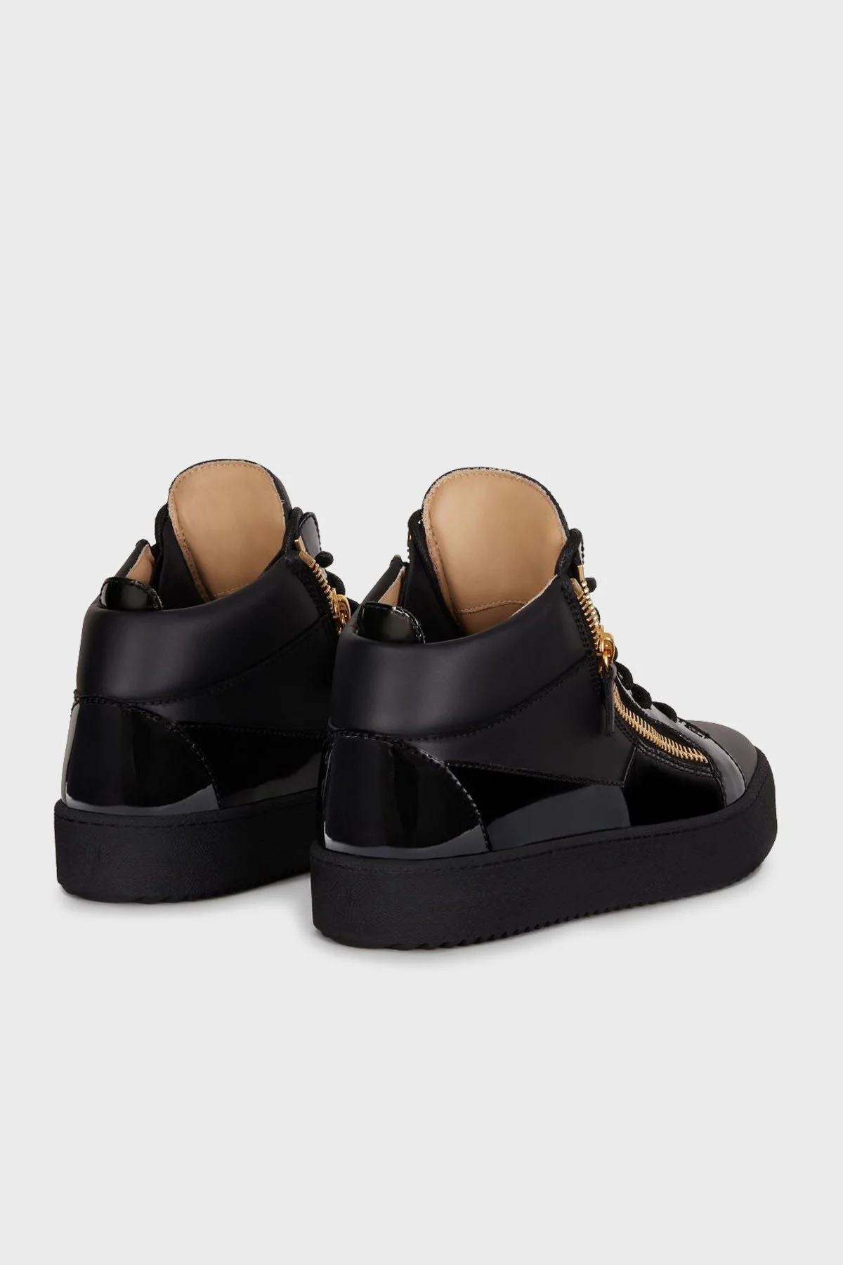 Giuseppe Zanotti Logolu Deri Sneaker Erkek Ayakkabı RU00011-003 SİYAH - 4