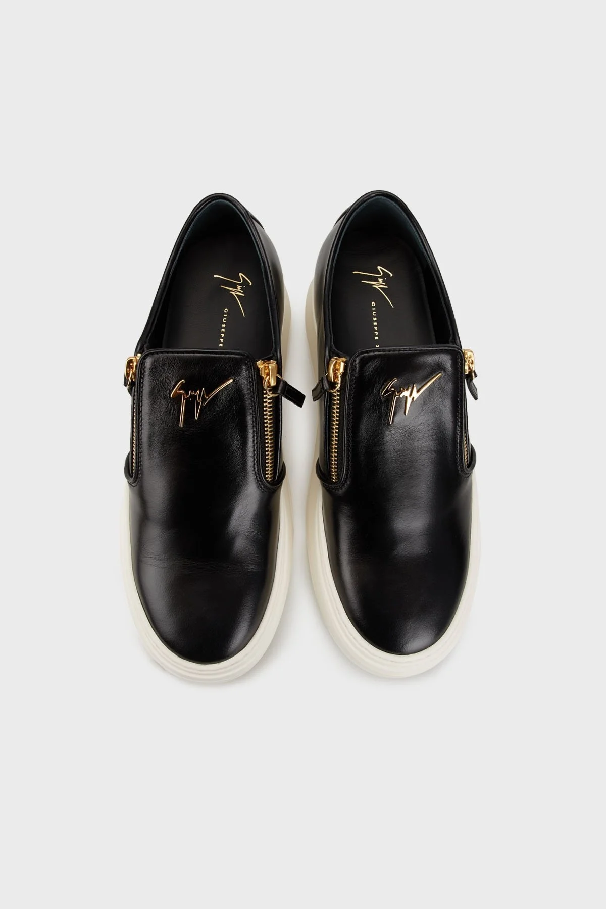 Giuseppe Zanotti Logolu Fermuarlı Deri Erkek Ayakkabı EU40010-009 SİYAH - 3