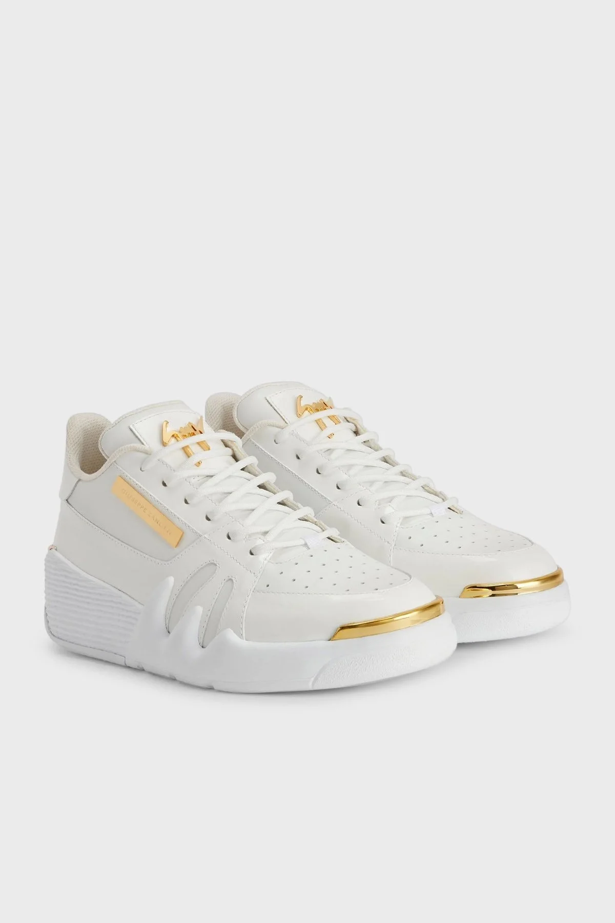 Giuseppe Zanotti Logolu Hakiki Deri Sneaker Erkek Ayakkabı RM40002-001 BEYAZ - 6