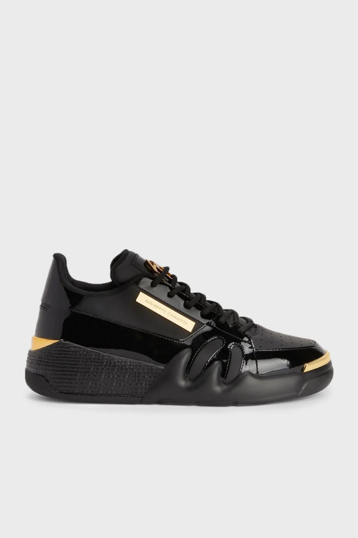 Giuseppe Zanotti Logolu Hakiki Deri Sneaker Erkek Ayakkabı RM40002-002 SİYAH - 5