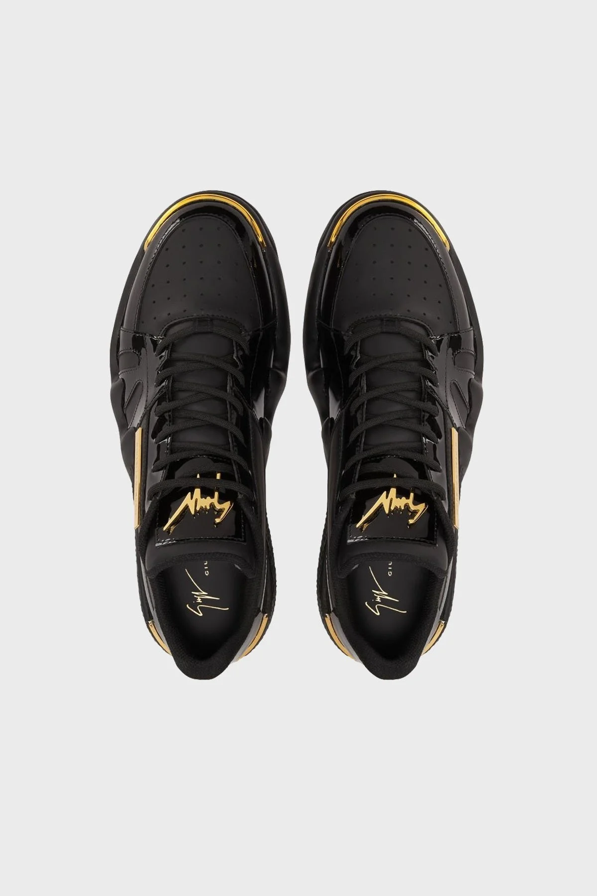 Giuseppe Zanotti Logolu Hakiki Deri Sneaker Erkek Ayakkabı RM40002-002 SİYAH - 8