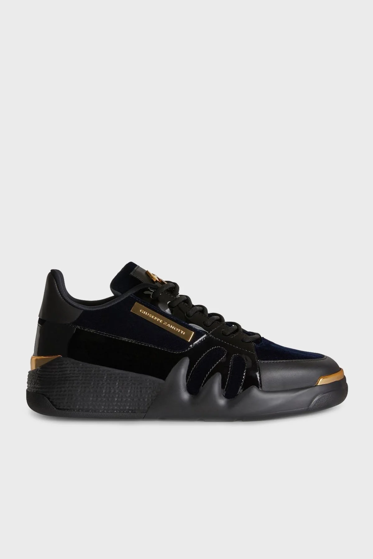 Giuseppe Zanotti Logolu Hakiki Deri Sneaker Erkek Ayakkabı RU20063-001 LACİVERT - 1