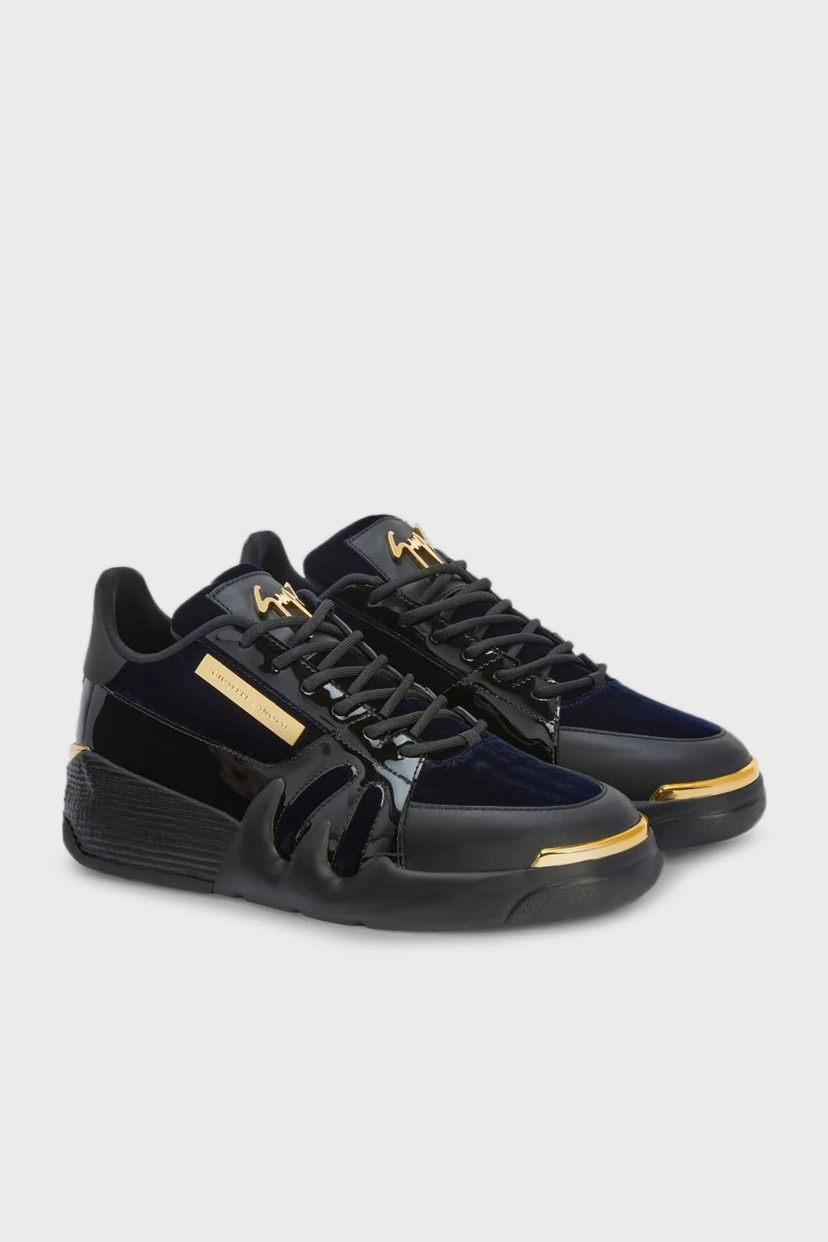 Giuseppe Zanotti Logolu Hakiki Deri Sneaker Erkek Ayakkabı RU20063-001 LACİVERT - 2