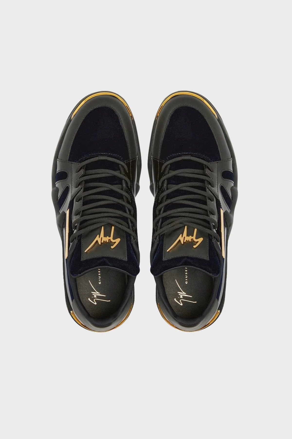 Giuseppe Zanotti Logolu Hakiki Deri Sneaker Erkek Ayakkabı RU20063-001 LACİVERT - 4