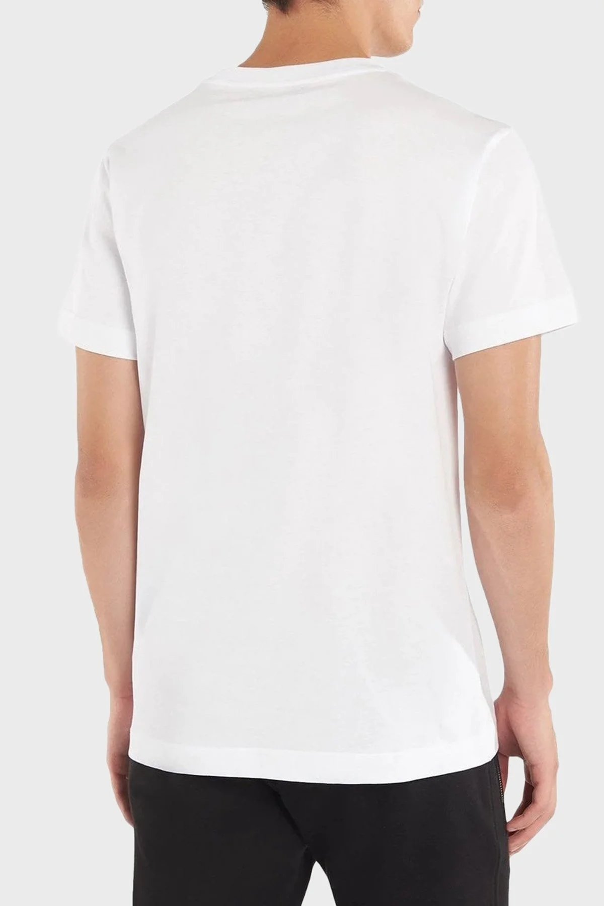 Giuseppe Zanotti Logolu Pamuklu Regular Fit Bisiklet Yaka Erkek T Shirt IRU0007-002 BEYAZ - 3