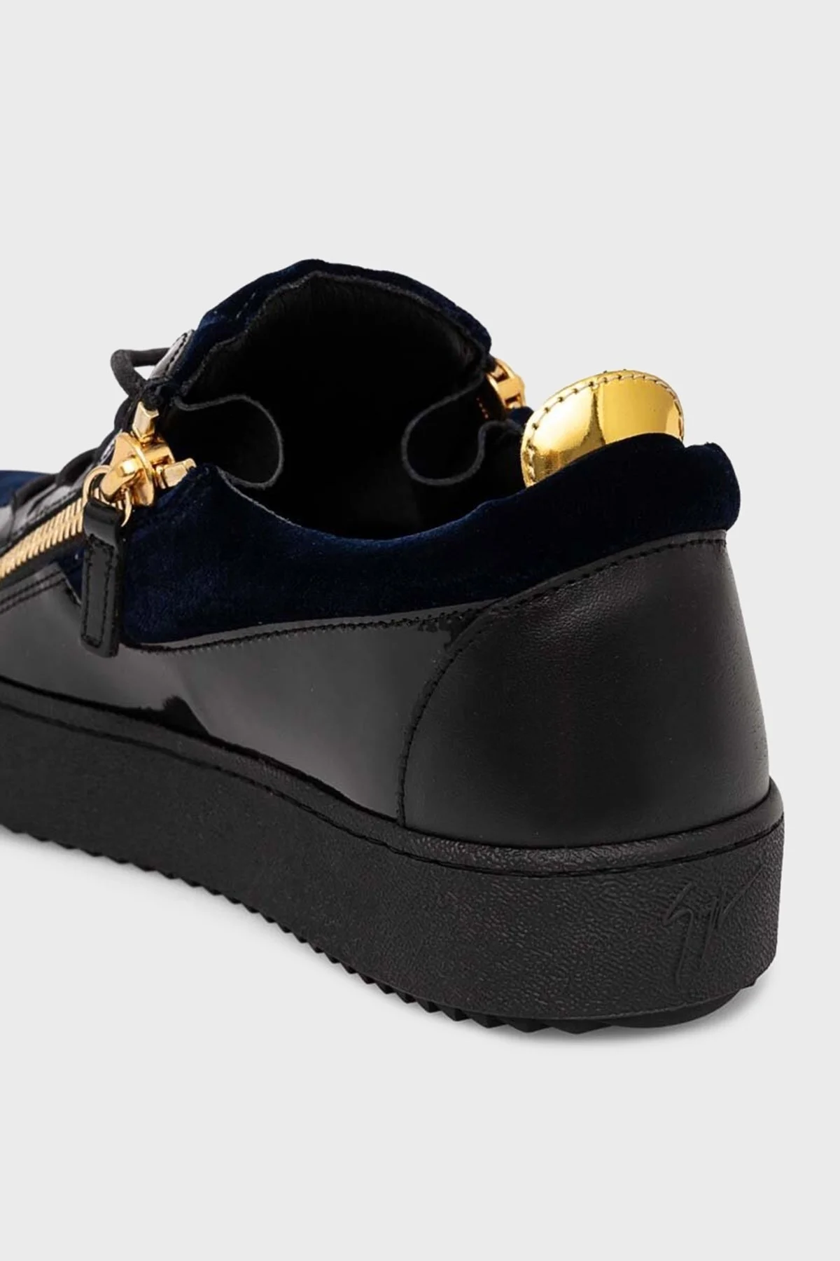 Giuseppe Zanotti Rugan ve Süet Detaylı Sneaker Erkek Ayakkabı RU00092-002 SİYAH - 6