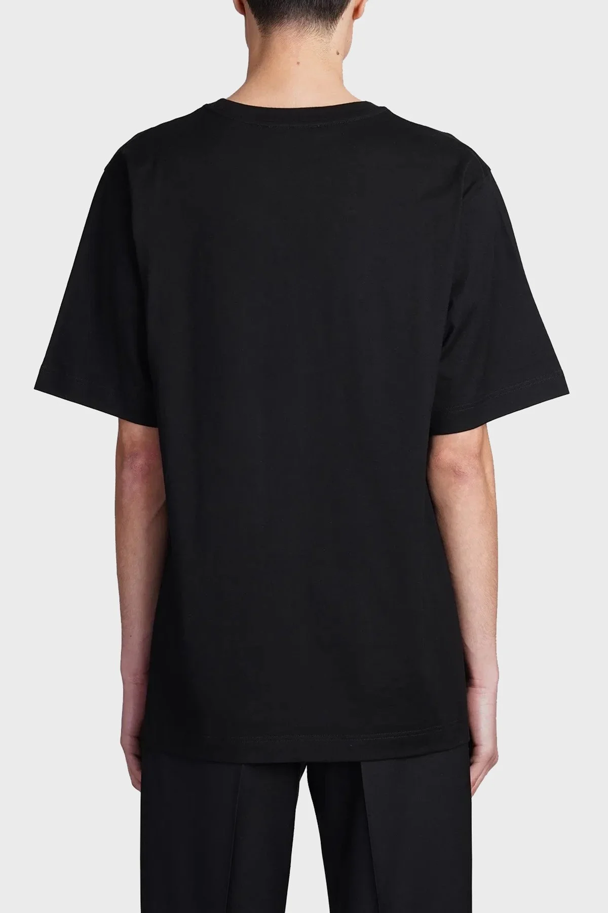 Giuseppe Zanotti Taş Logolu Pamuklu Regular Fit Erkek T Shirt IRU2003-002 SİYAH - 8