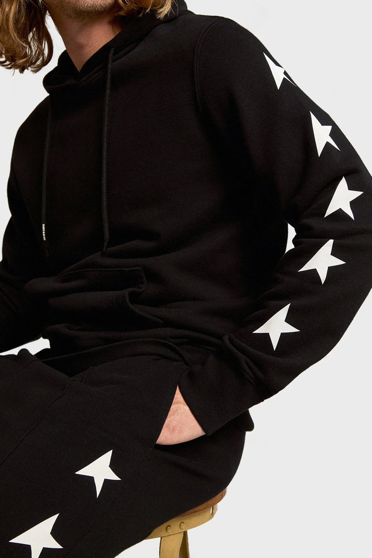 Golden Goose % 100 Pamuk Nervür Dikişli Normal Bel Regular Fit Jogger Erkek Pantolon GMP00877.P000532.80203 SİYAH - 4