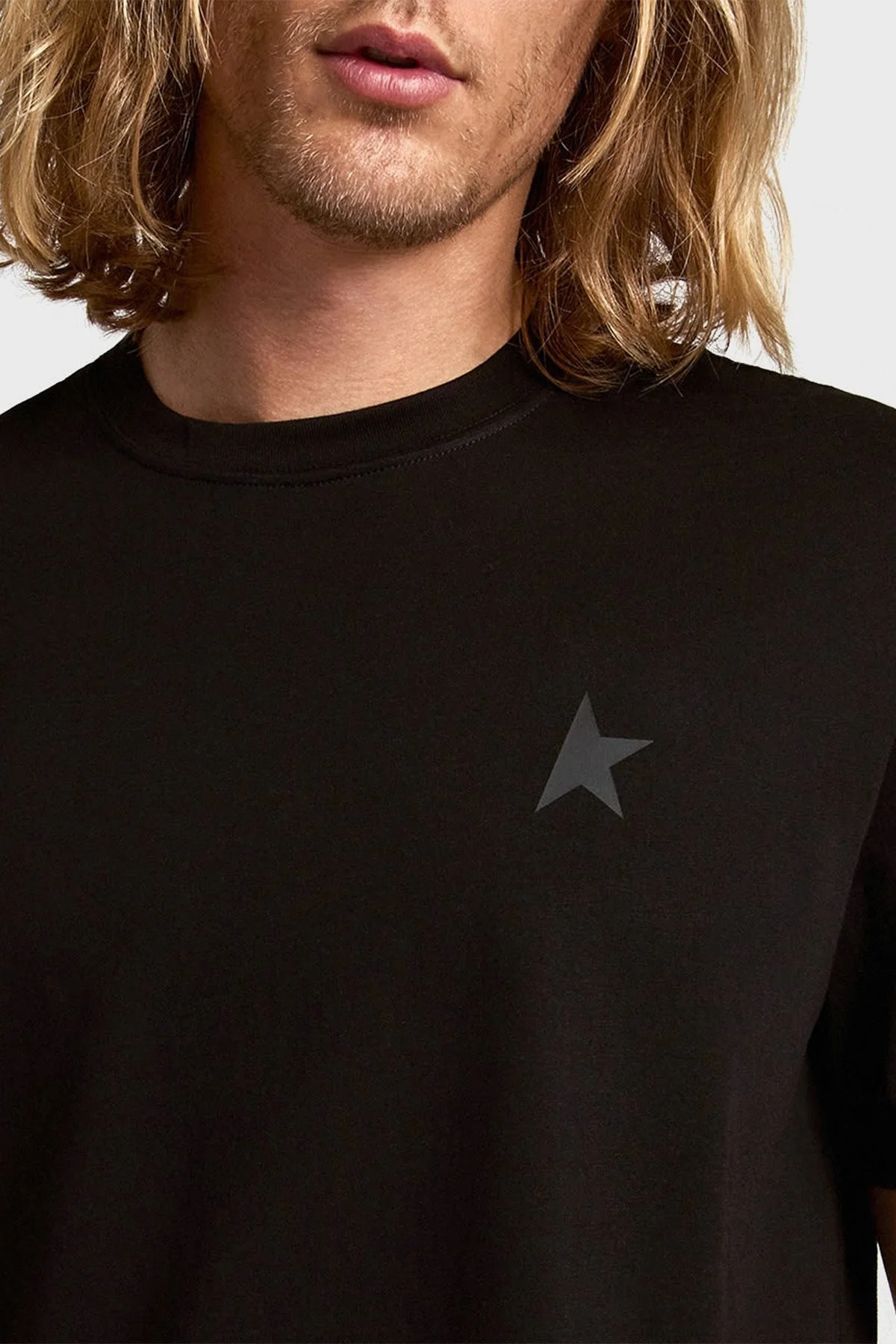 Golden Goose % 100 Pamuk Regular Fit Bisiklet Yaka Erkek T Shirt GMP01220.P000593.90100 SİYAH - 1