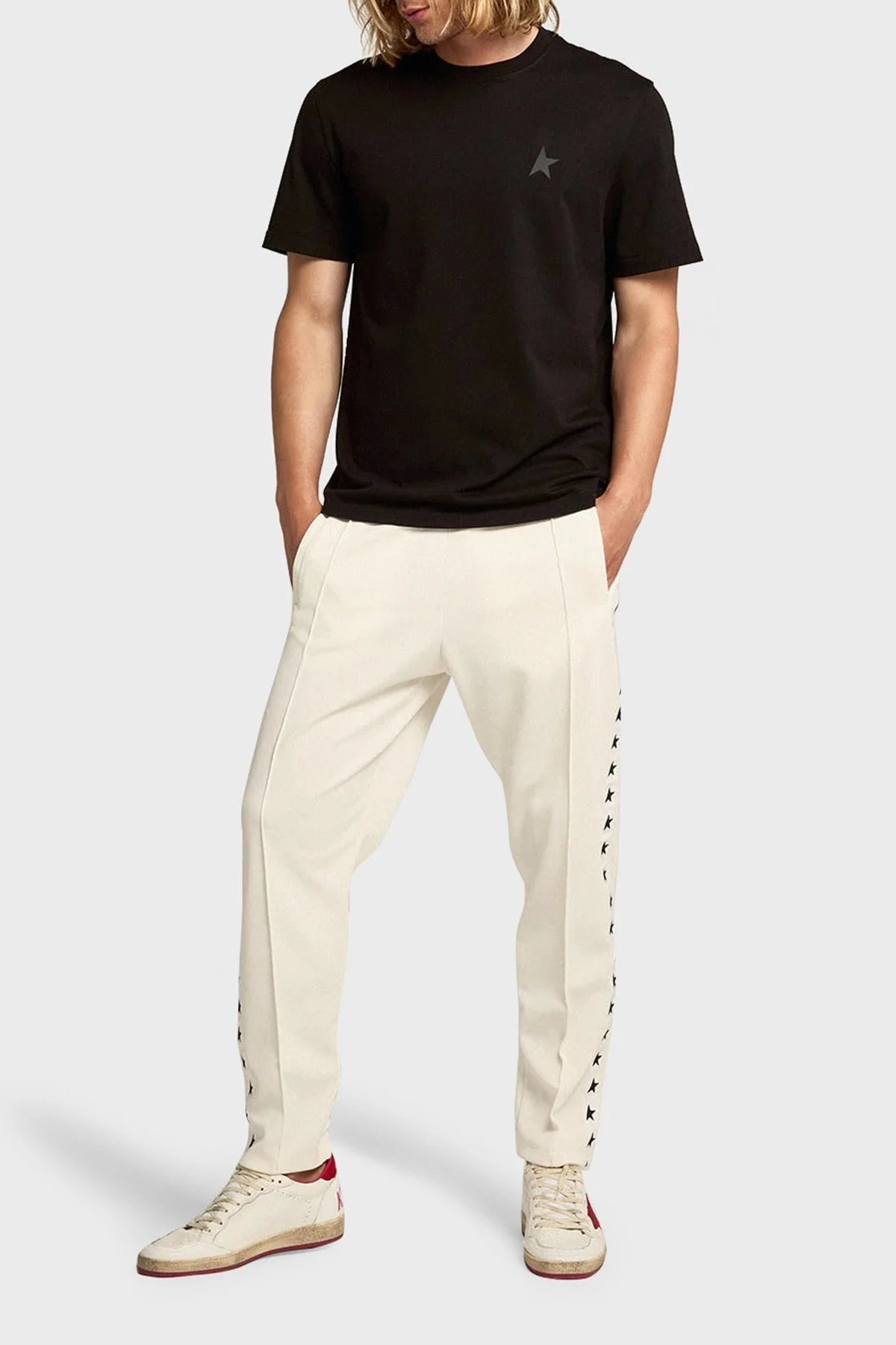 Golden Goose % 100 Pamuk Regular Fit Bisiklet Yaka Erkek T Shirt GMP01220.P000593.90100 SİYAH - 3