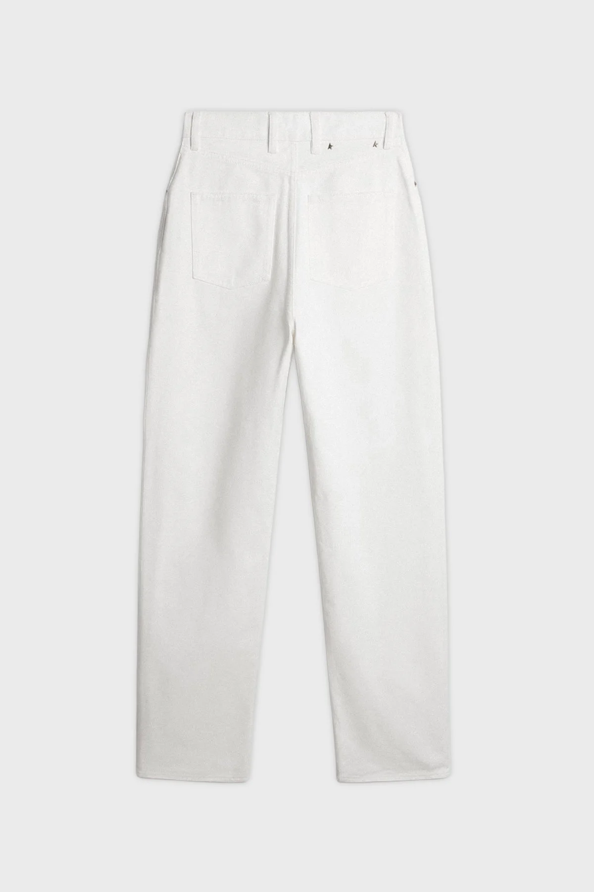 Golden Goose % 100 Pamuk Relaxed Yüksek Bel Jeans Kadın Kot Pantolon GWP00844.P000980.10190 Beyaz - 5