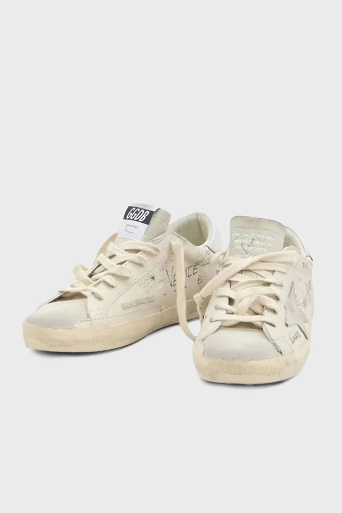 Golden Goose Deri Eskitme Detaylı Sneaker Kadın Ayakkabı GWF00101.F006889.10273 Beyaz - 2