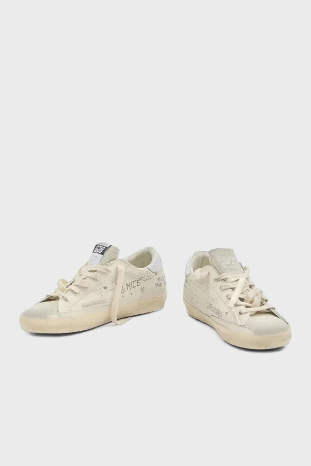 Golden Goose Deri Eskitme Detaylı Sneaker Kadın Ayakkabı GWF00101.F006889.10273 Beyaz - 3