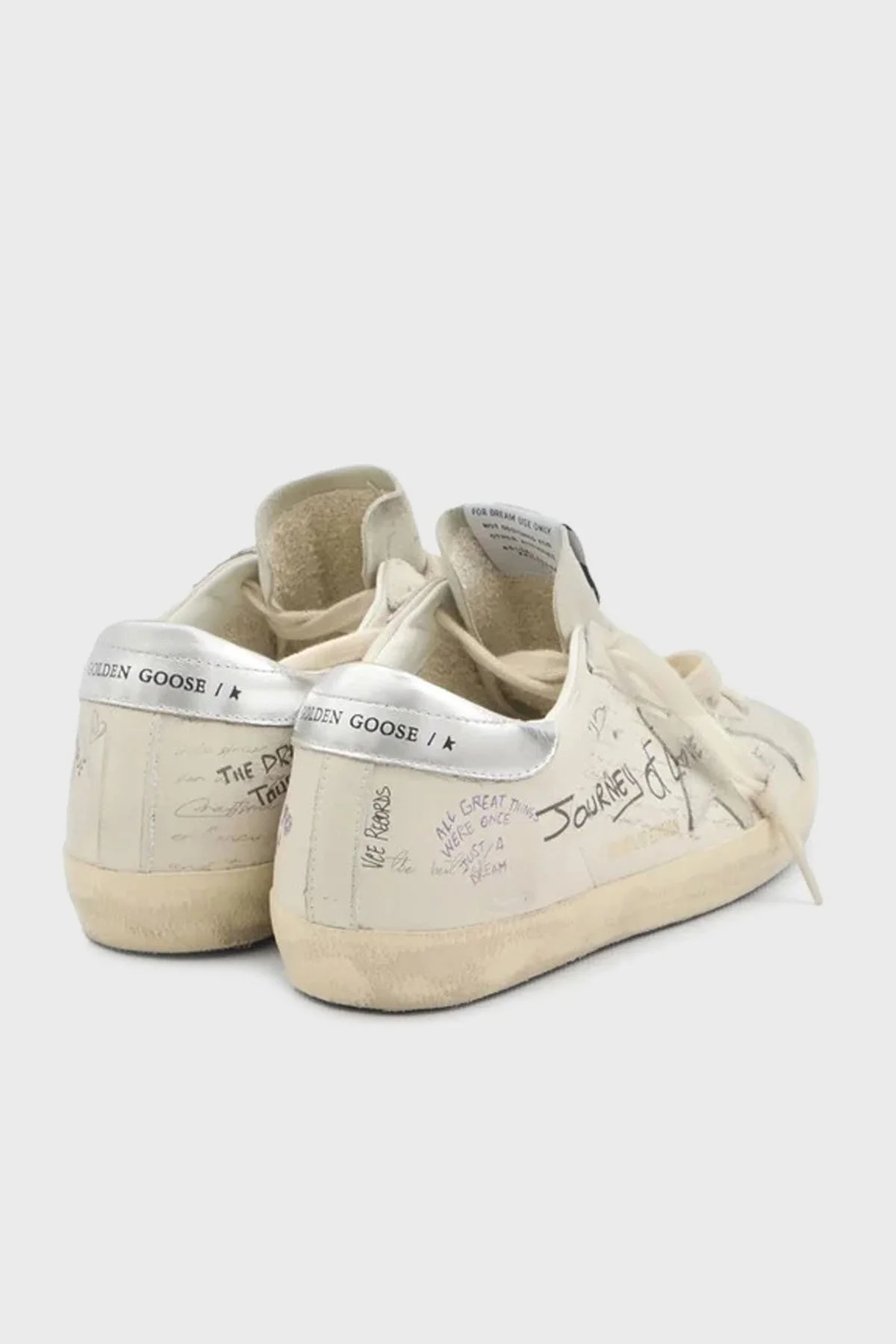 Golden Goose Deri Eskitme Detaylı Sneaker Kadın Ayakkabı GWF00101.F006889.10273 Beyaz - 4