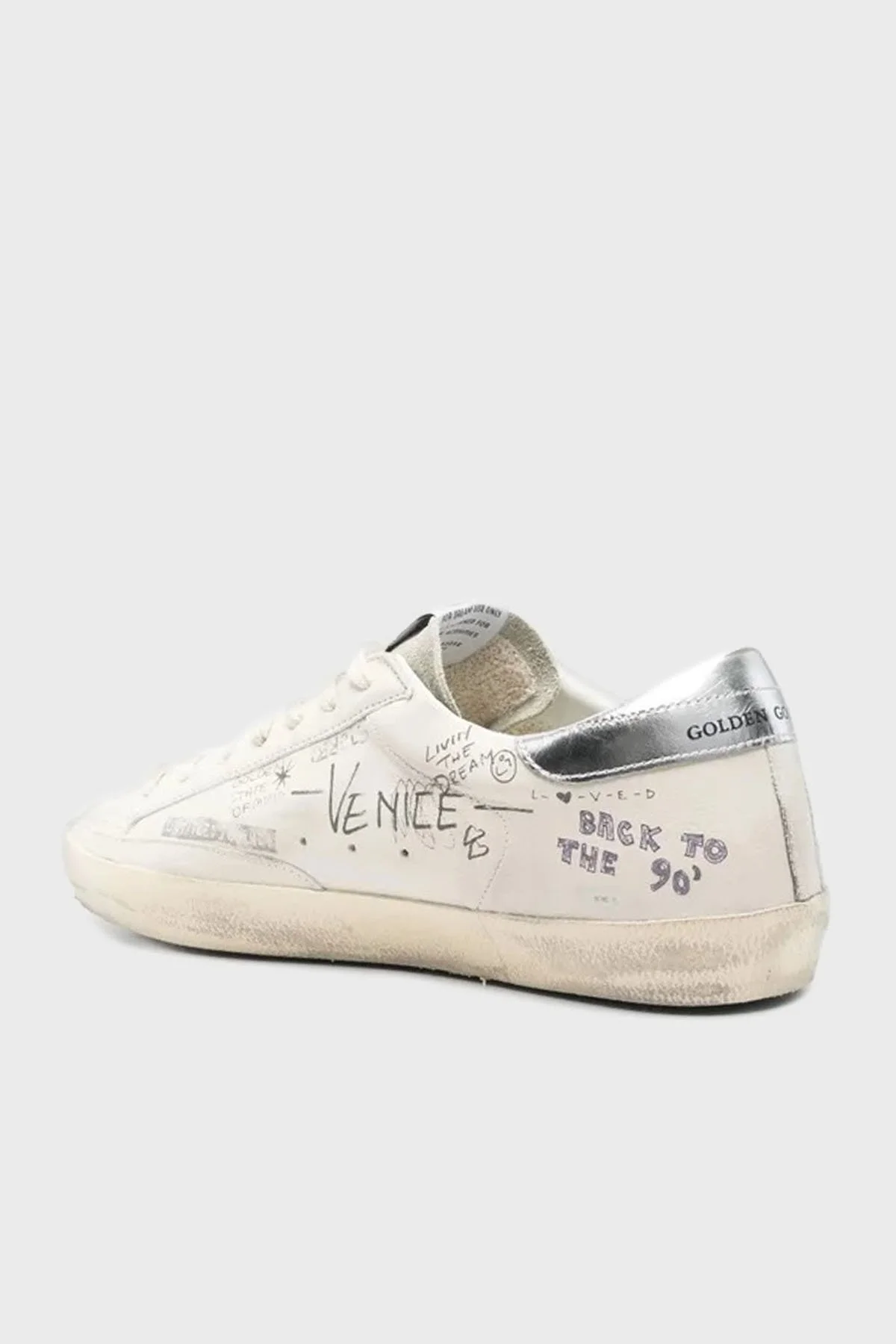 Golden Goose Deri Eskitme Detaylı Sneaker Erkek Ayakkabı GMF00101.F006889.10273 BEYAZ - 7