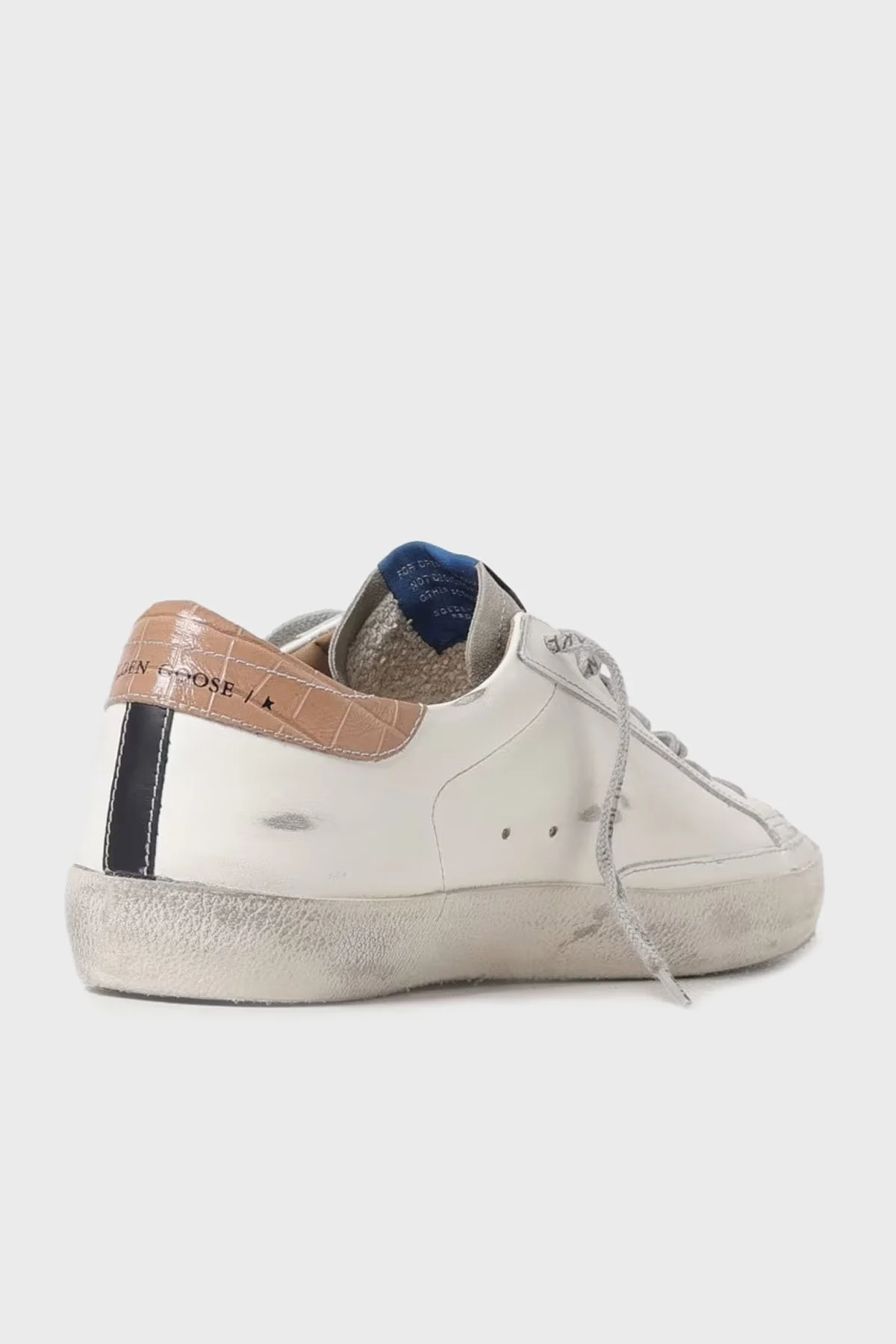 Golden Goose Deri Eskitme Detaylı Sneaker Erkek Ayakkabı GMF00101.F006903.81504 BEYAZ - 7