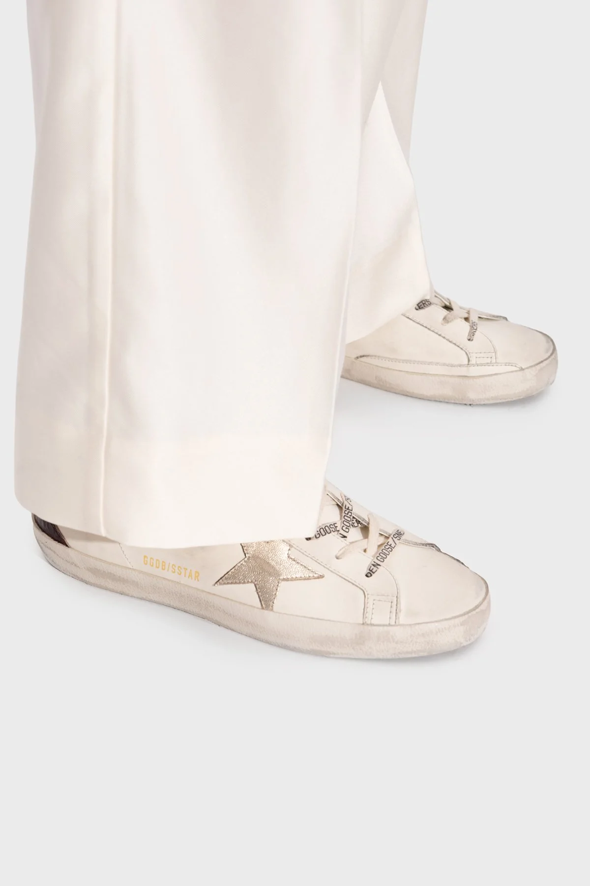 Golden Goose Deri Logolu Sneaker Bayan Ayakkabı GWF00102.F007505.82996 BEYAZ - 2