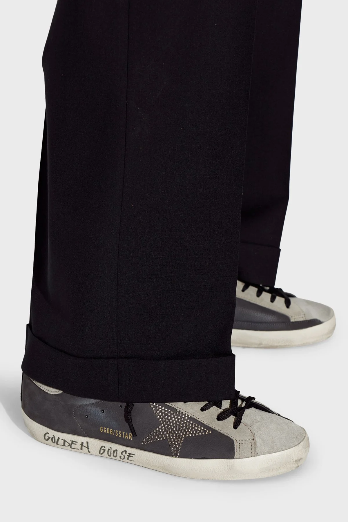 Golden Goose Deri Logolu Sneaker Erkek Ayakkabı GMF01038.F008133.90511 KOYU GRİ - 2