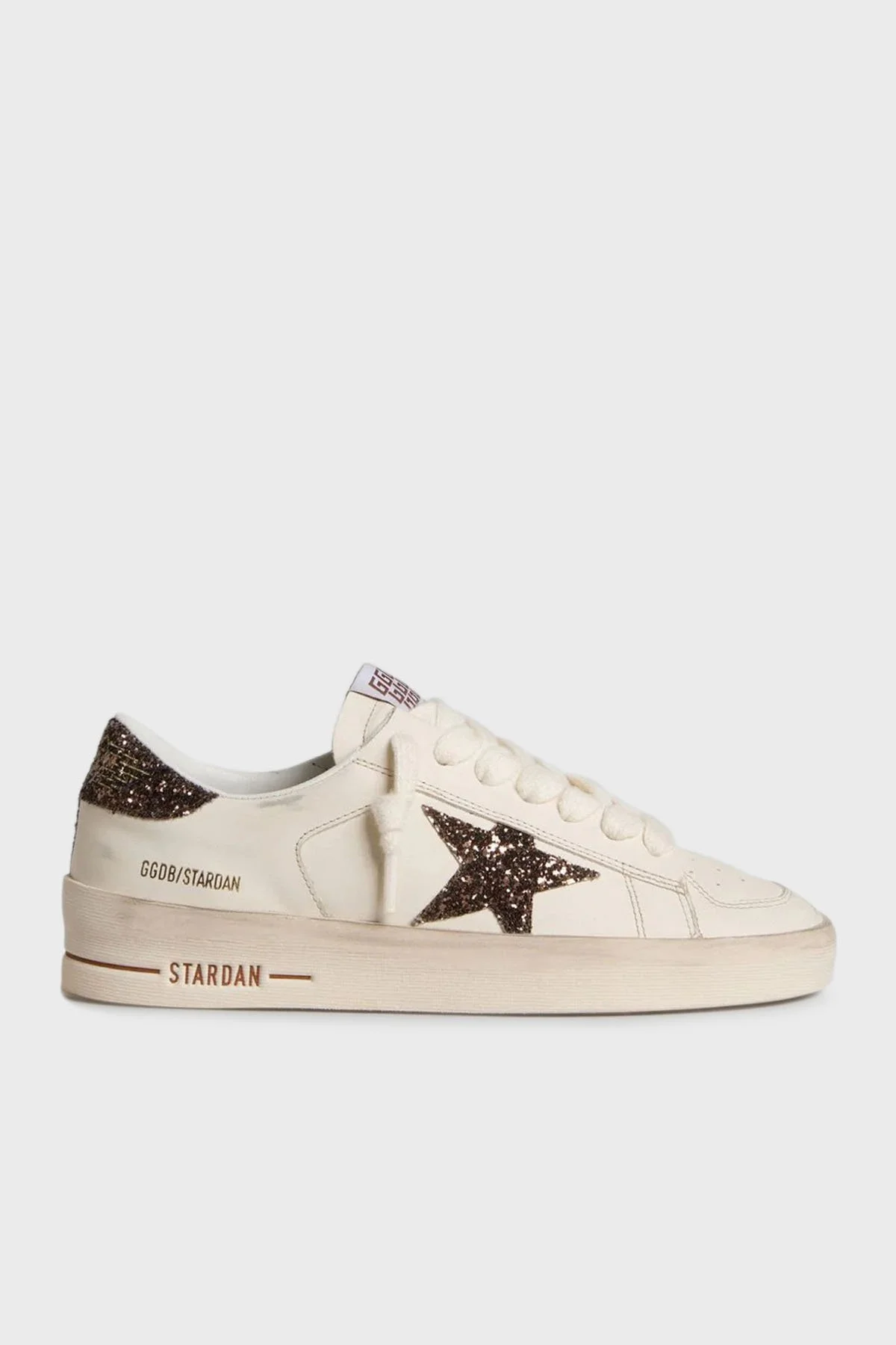 Golden Goose Deri Simli Eskitme Detaylı Sneaker Bayan Ayakkabı GWF00128.F007939.10318 BEYAZ - 1