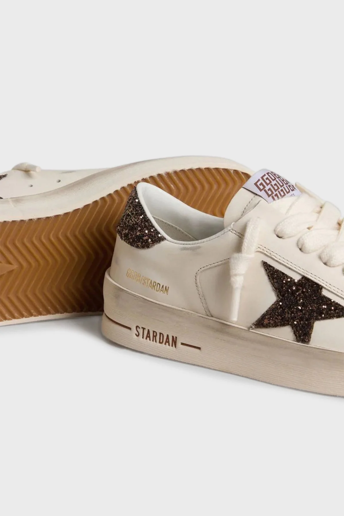 Golden Goose Deri Simli Eskitme Detaylı Sneaker Bayan Ayakkabı GWF00128.F007939.10318 BEYAZ - 3