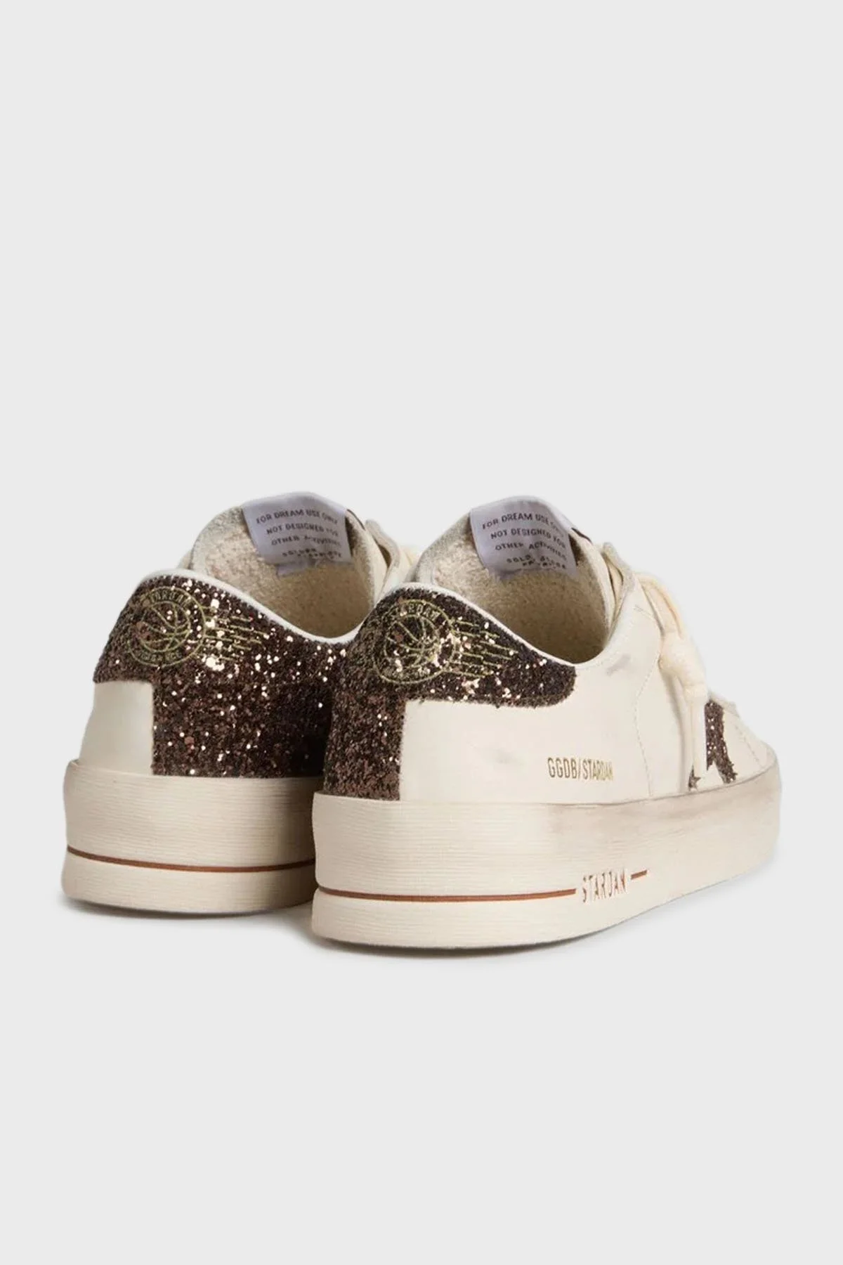 Golden Goose Deri Simli Eskitme Detaylı Sneaker Bayan Ayakkabı GWF00128.F007939.10318 BEYAZ - 4
