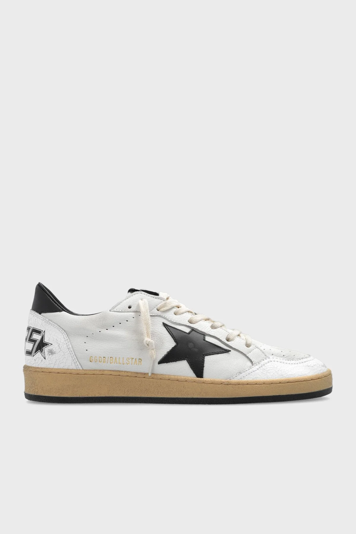 Golden Goose Deri Sneaker Erkek Ayakkabı GMF00117.F003771.10283 Beyaz-siyah - 1
