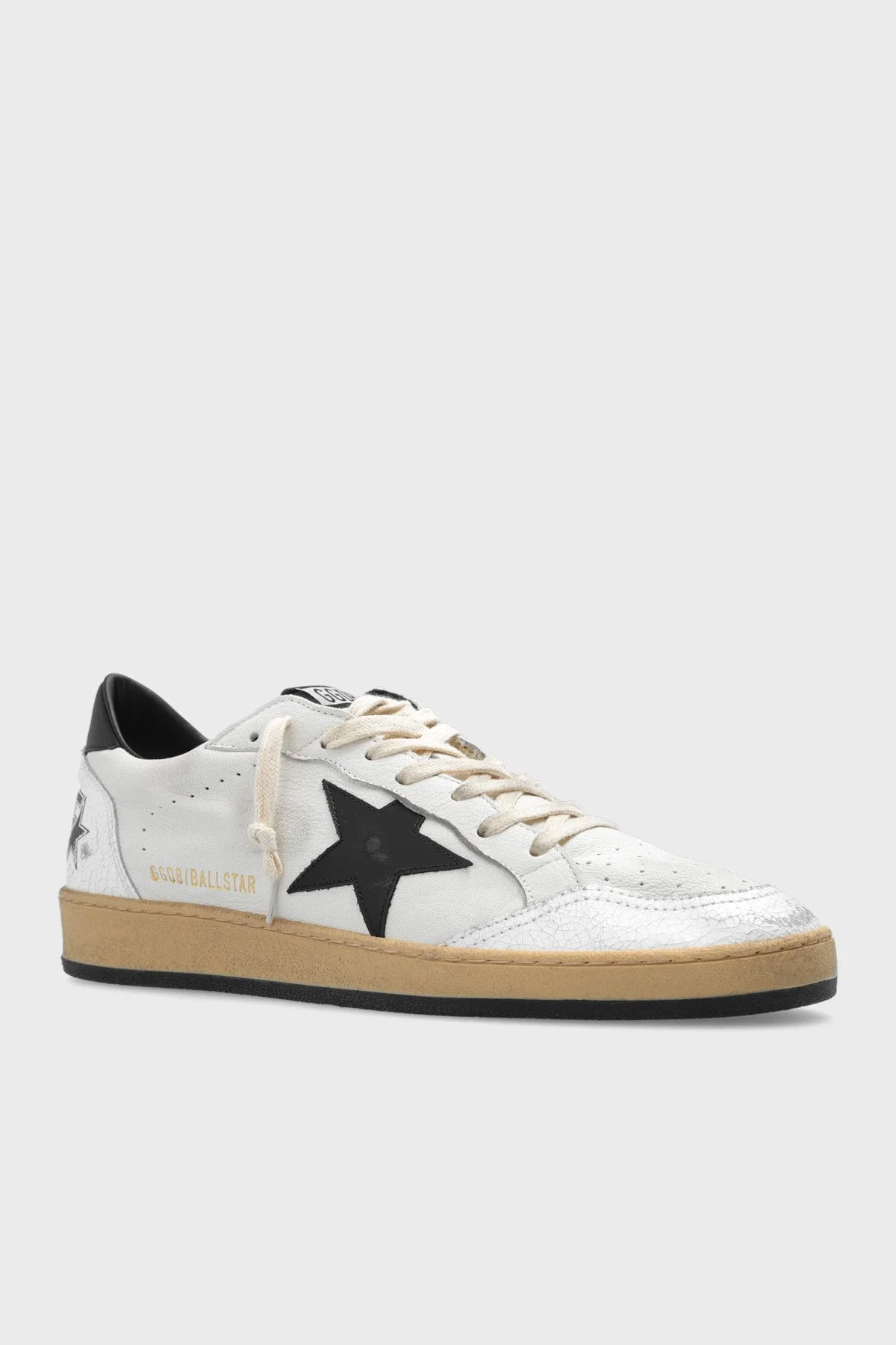 Golden Goose Deri Sneaker Erkek Ayakkabı GMF00117.F003771.10283 Beyaz-siyah - 3