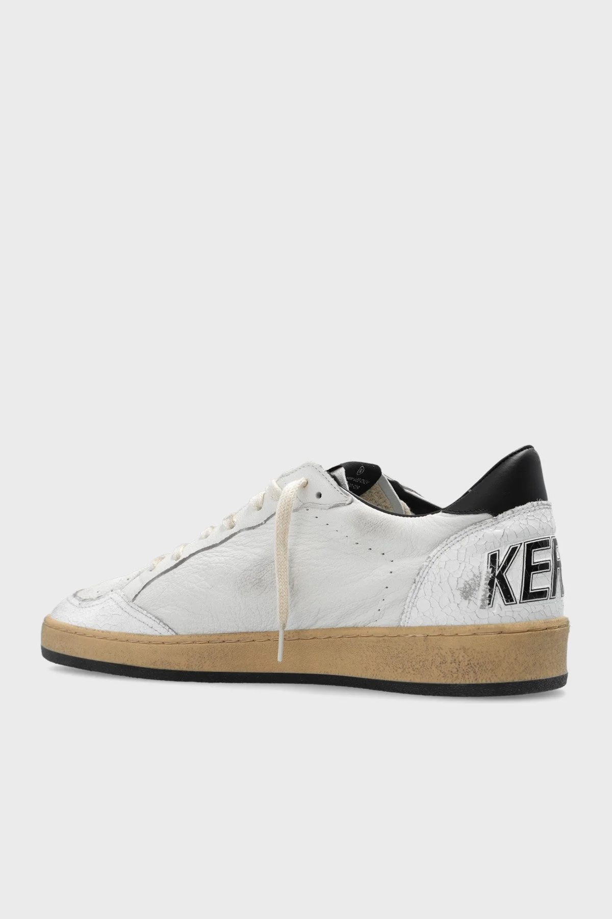 Golden Goose Deri Sneaker Erkek Ayakkabı GMF00117.F003771.10283 Beyaz-siyah - 4