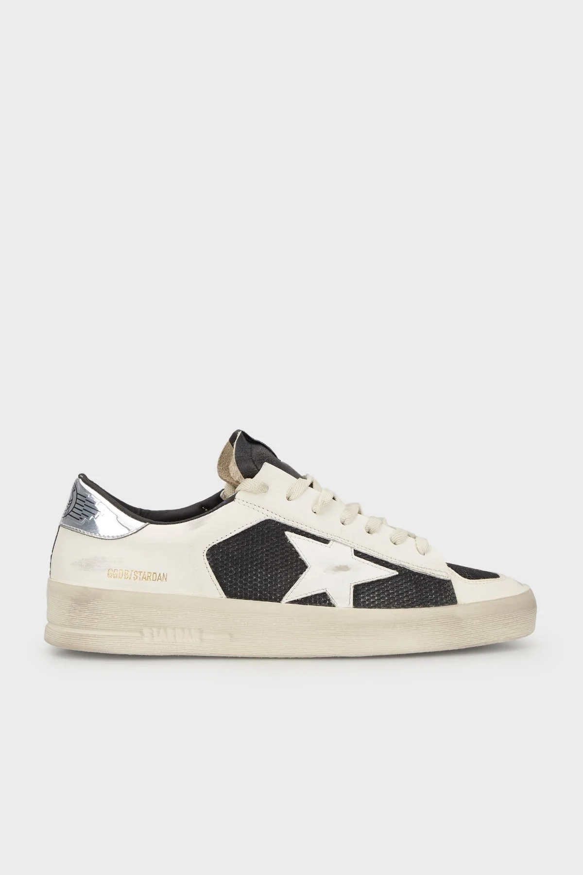 Golden Goose Deri Sneaker Erkek Ayakkabı GMF00128.F005453.10238 SİYAH-BEYAZ - 1