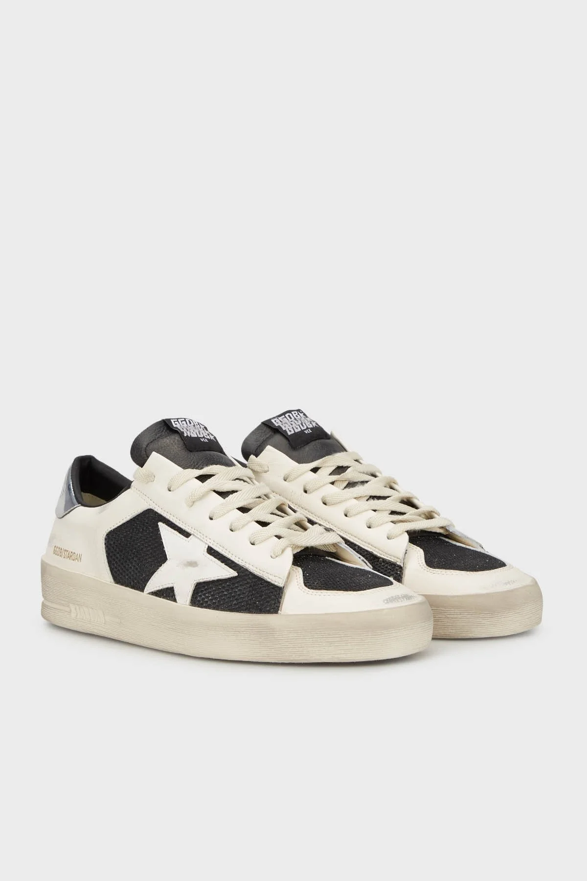 Golden Goose Deri Sneaker Erkek Ayakkabı GMF00128.F005453.10238 SİYAH-BEYAZ - 3