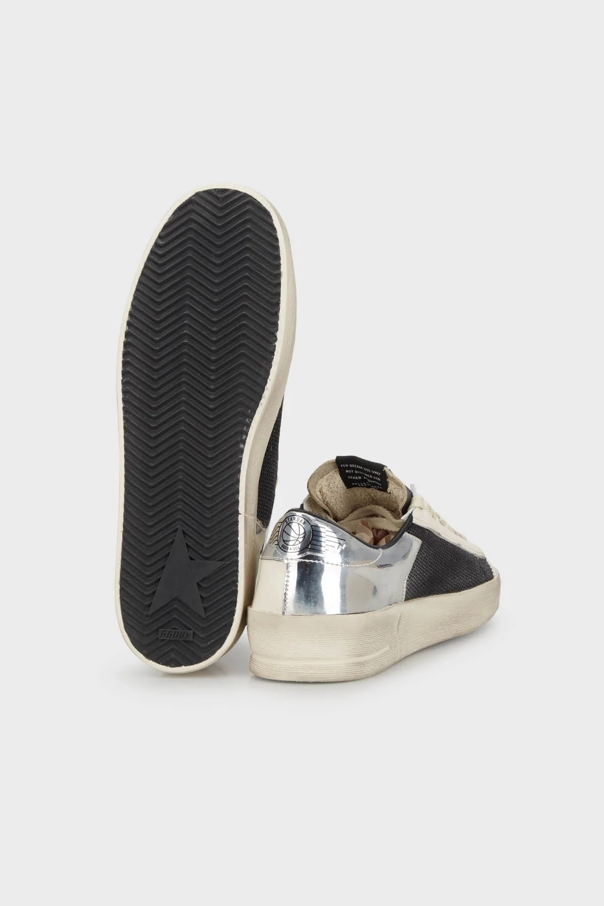 Golden Goose Deri Sneaker Erkek Ayakkabı GMF00128.F005453.10238 SİYAH-BEYAZ - 4