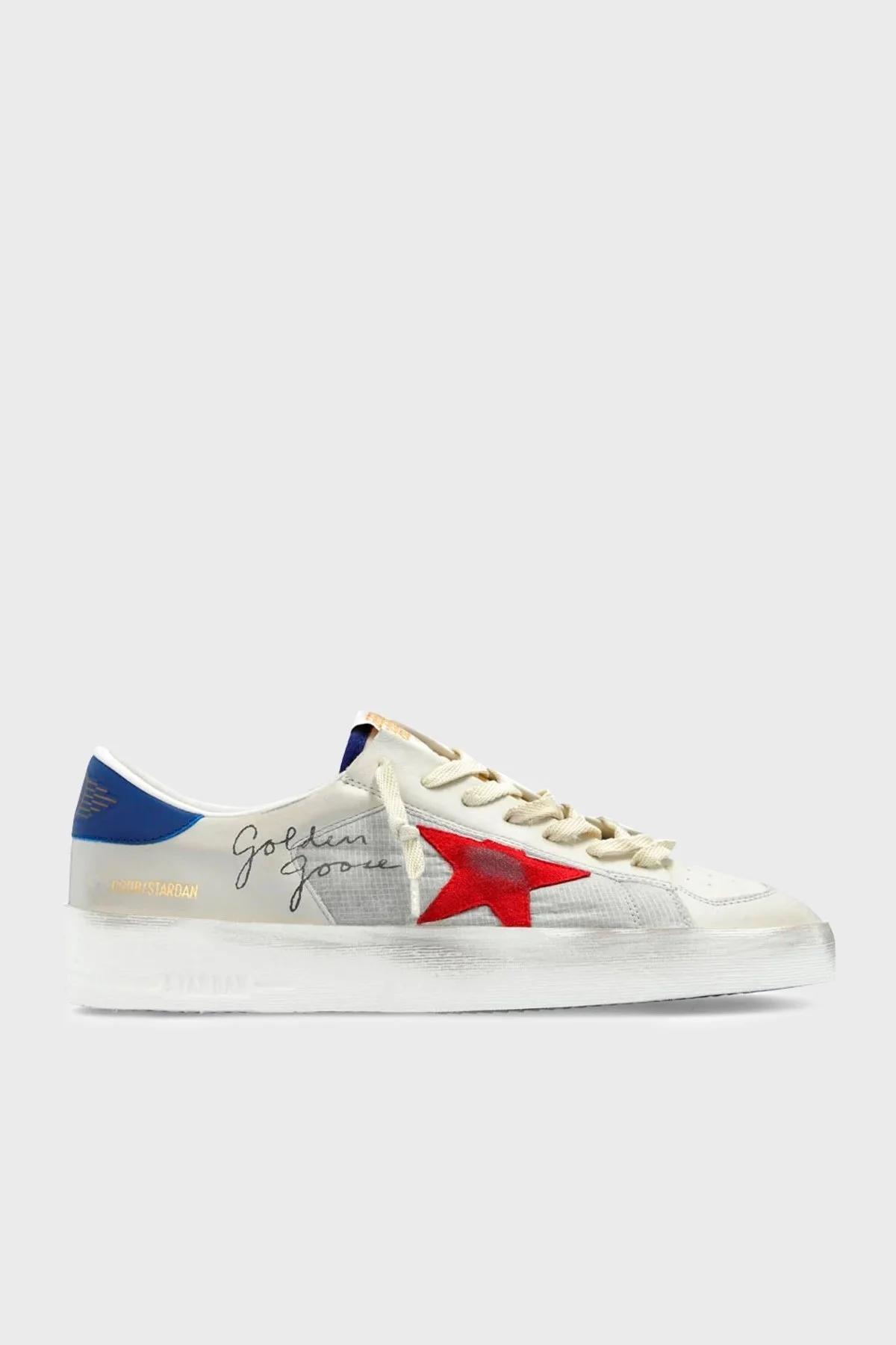 Golden Goose Deri Sneaker Erkek Ayakkabı GMF00333.F006177.10317 GRİ - 1