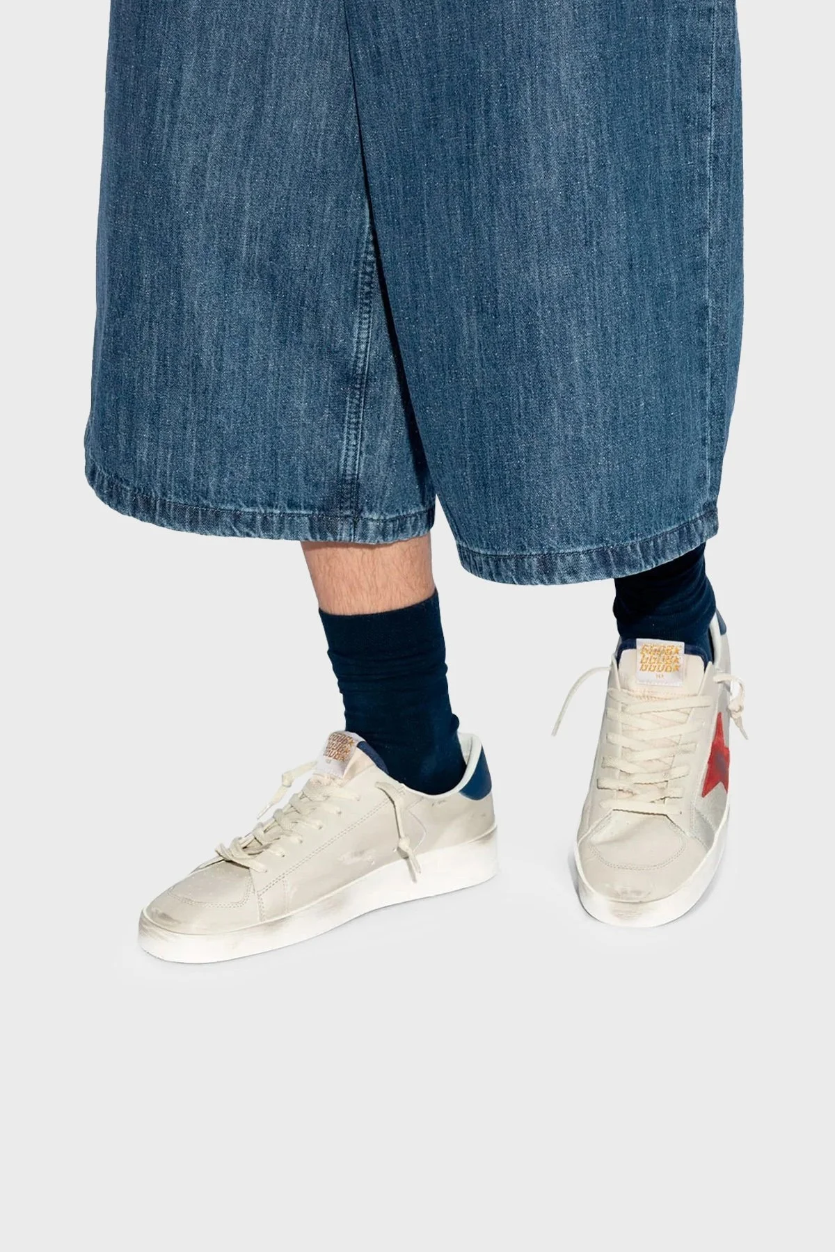 Golden Goose Deri Sneaker Erkek Ayakkabı GMF00333.F006177.10317 GRİ - 2