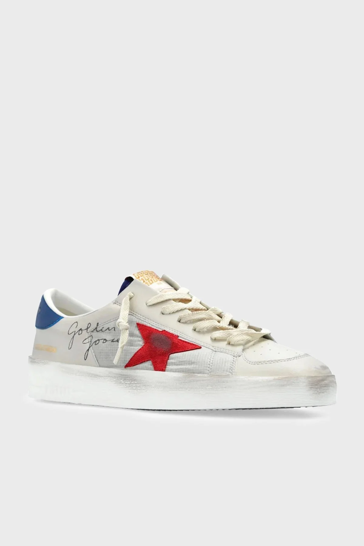 Golden Goose Deri Sneaker Erkek Ayakkabı GMF00333.F006177.10317 GRİ - 4