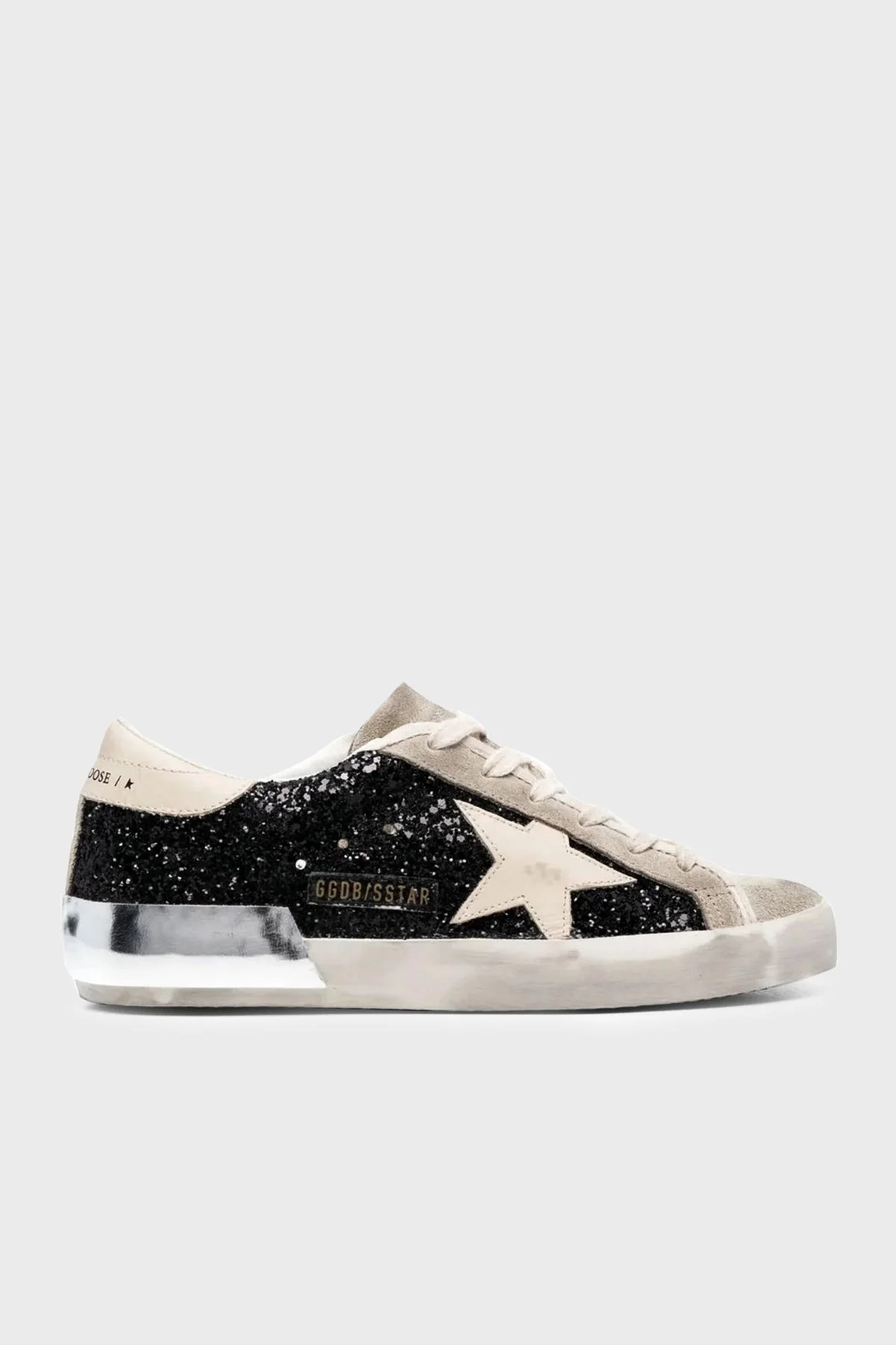 Golden Goose Deri Süet Sneaker Bayan Ayakkabı GWF00587.F004683.90401 SİYAH-GRİ - 1