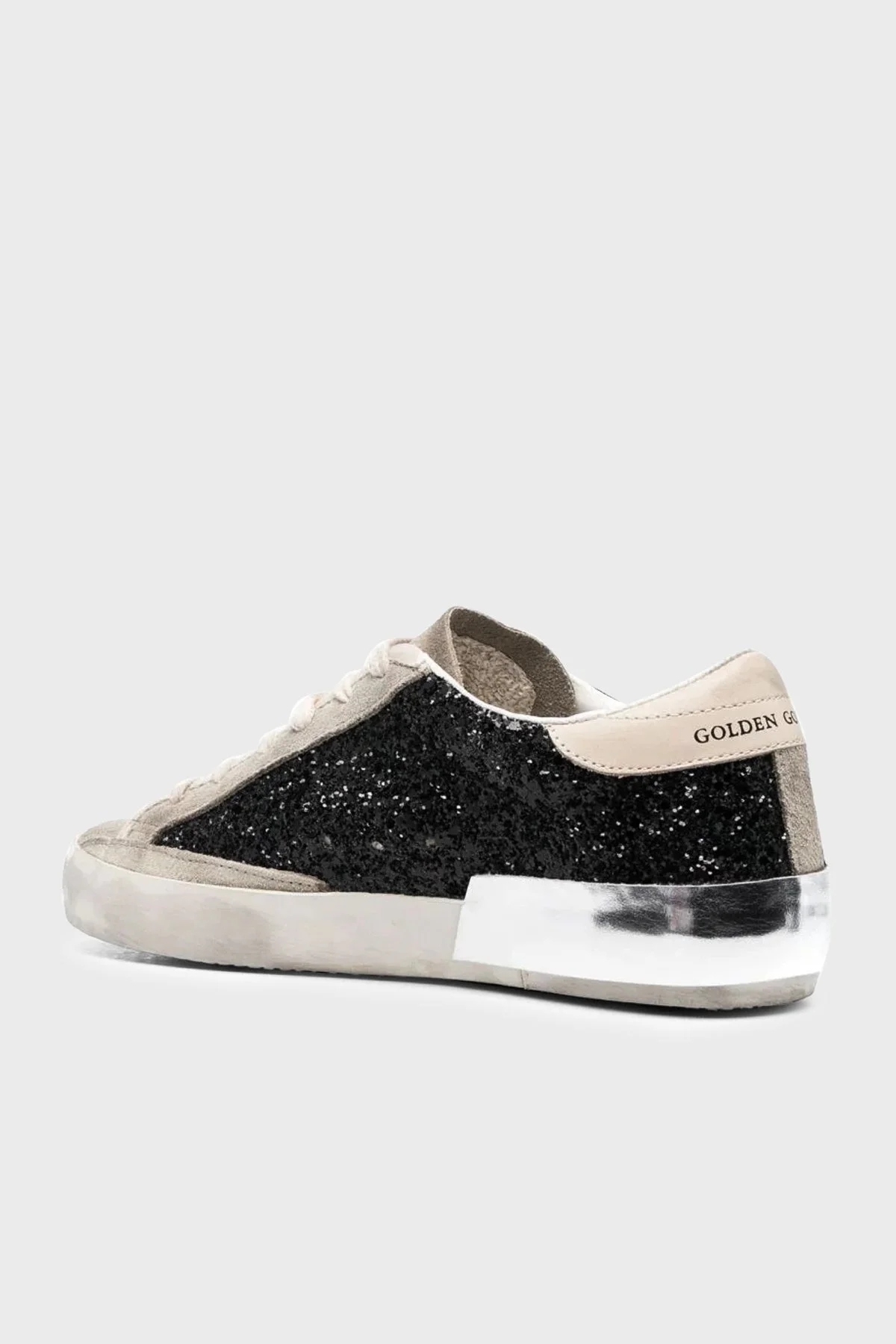 Golden Goose Deri Süet Sneaker Bayan Ayakkabı GWF00587.F004683.90401 SİYAH-GRİ - 3