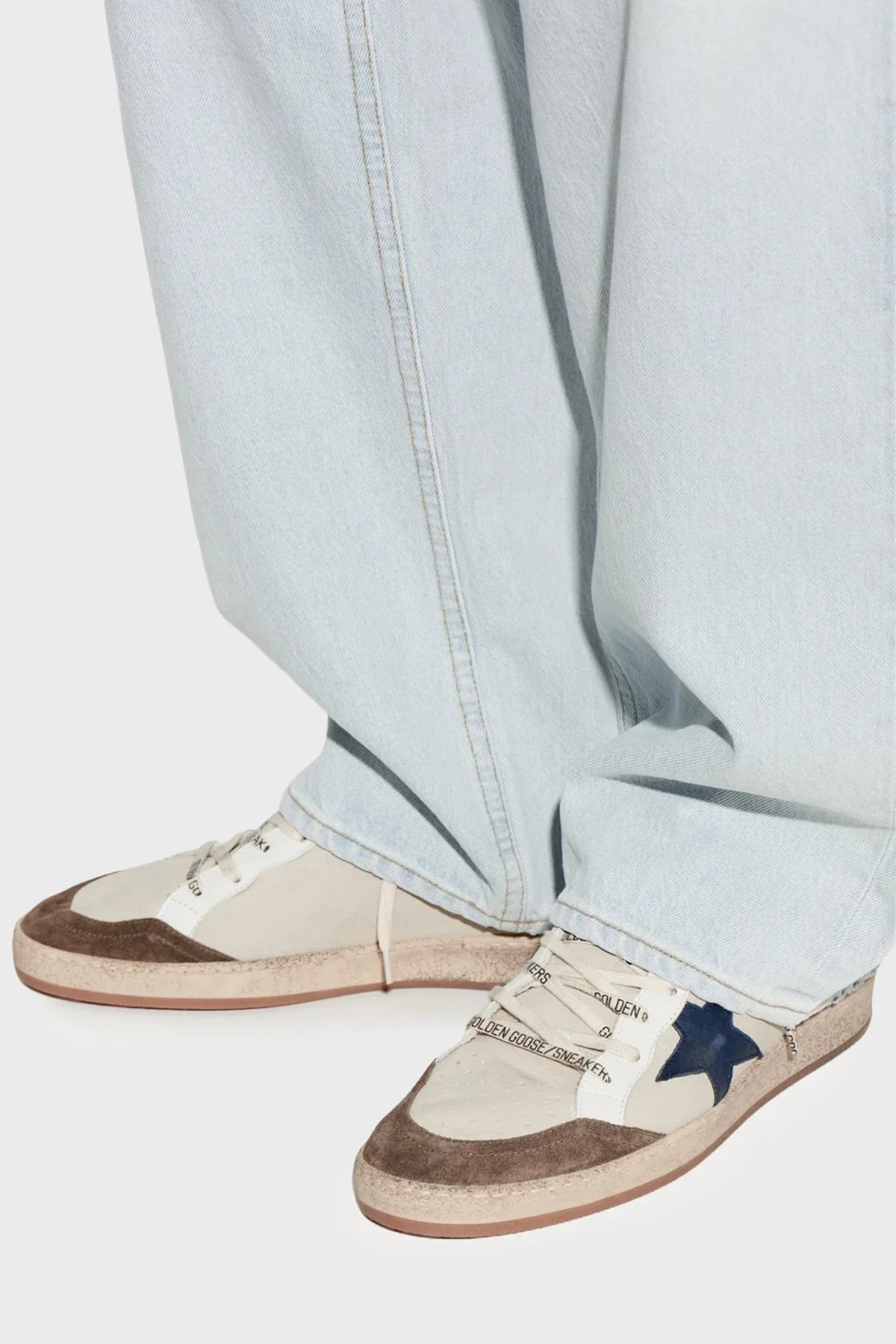 Golden Goose Erkek Ayakkabı GMF00117.F008722.83406 Krem-kahverengi-lacivert - 2