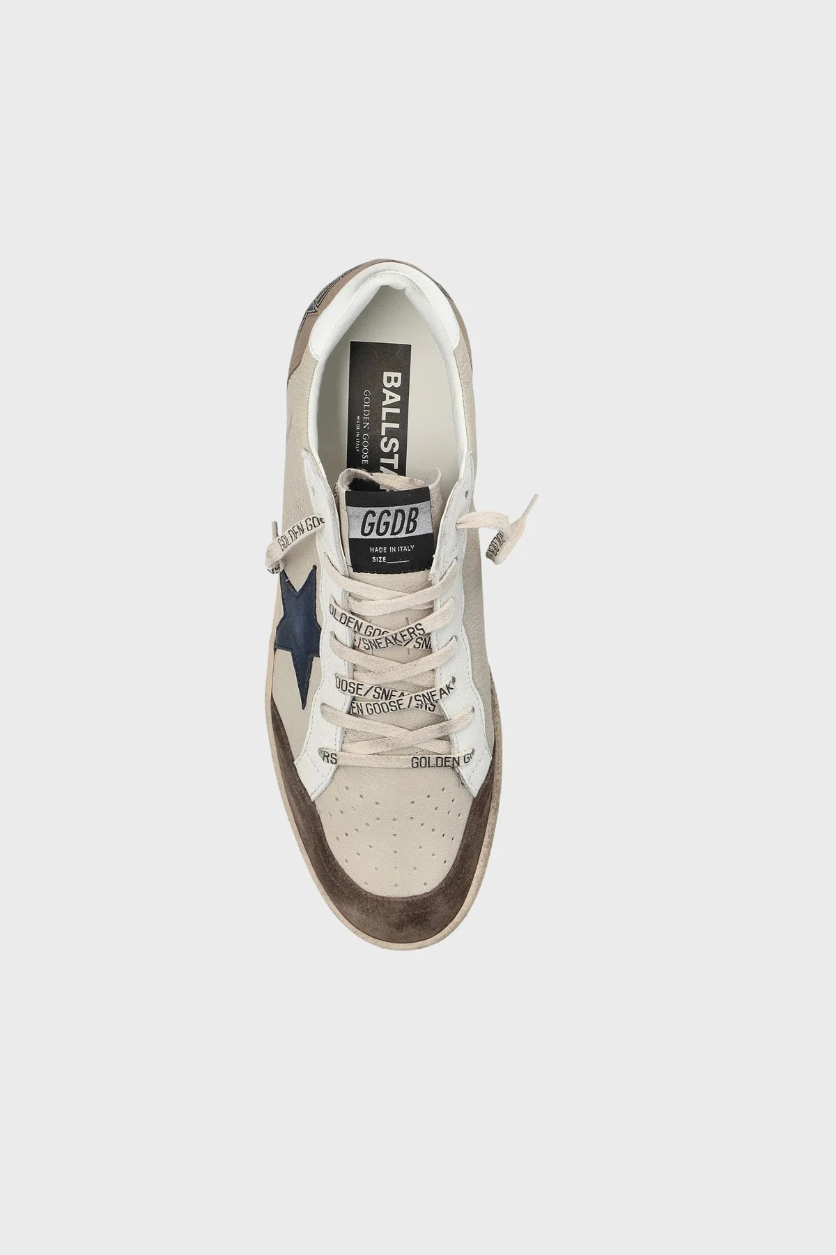 Golden Goose Erkek Ayakkabı GMF00117.F008722.83406 Krem-kahverengi-lacivert - 5