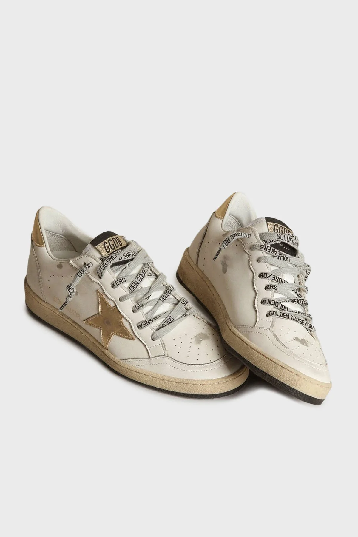 Golden Goose Eskitme Detaylı Deri Logolu Sneaker Kadın Ayakkabı GWF00117.F000783.80608 Beyaz - 3