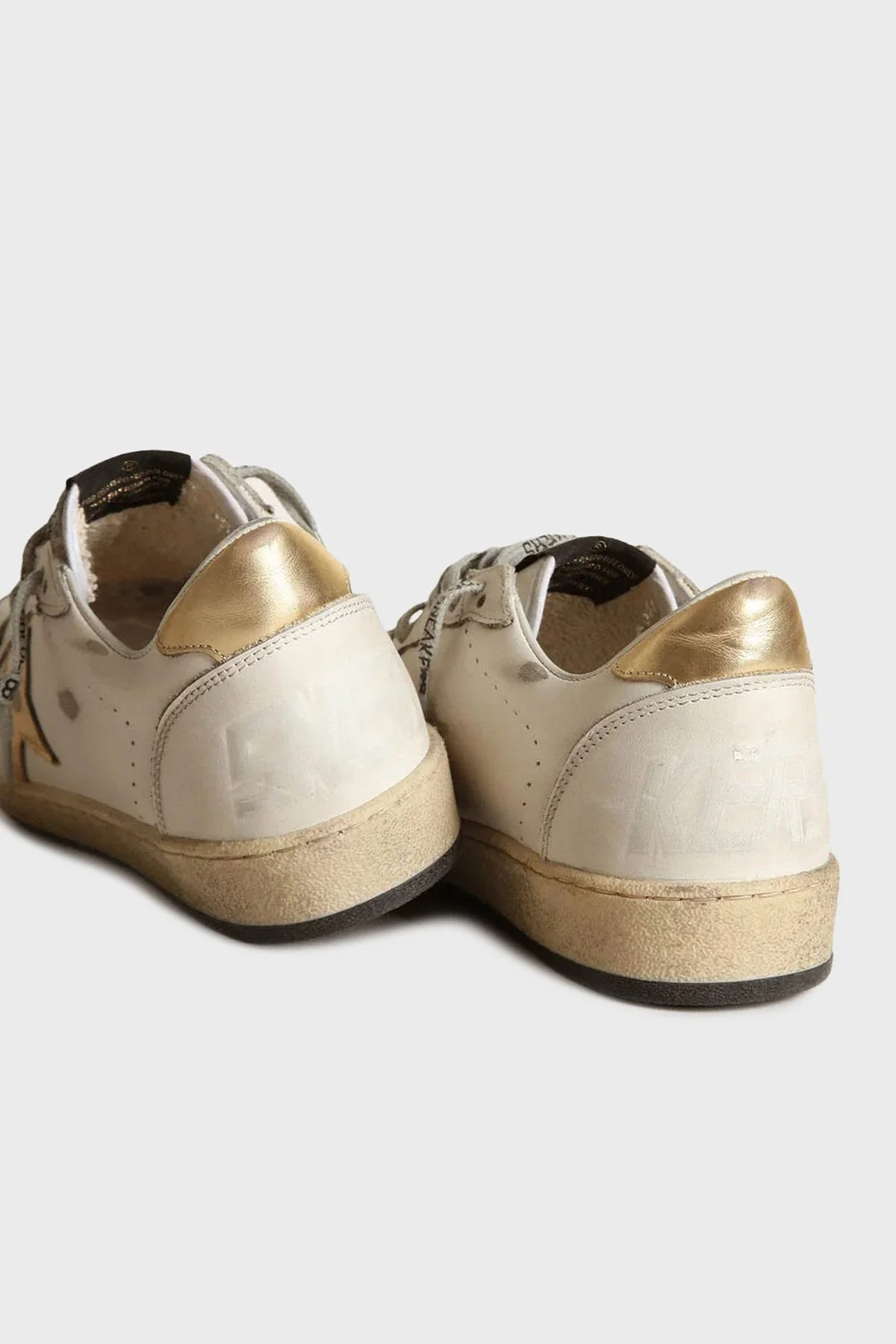 Golden Goose Eskitme Detaylı Deri Logolu Sneaker Kadın Ayakkabı GWF00117.F000783.80608 Beyaz - 4