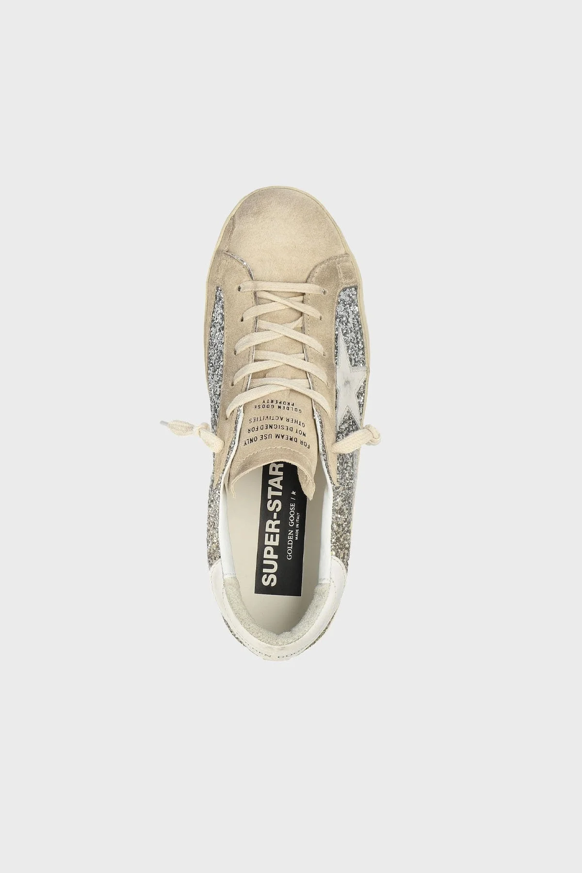 Golden Goose Gümüş Simli Hakiki Deri Sneaker Bayan Ayakkabı GWF00101.F006758.55636 KAHVE-BEJ - 7