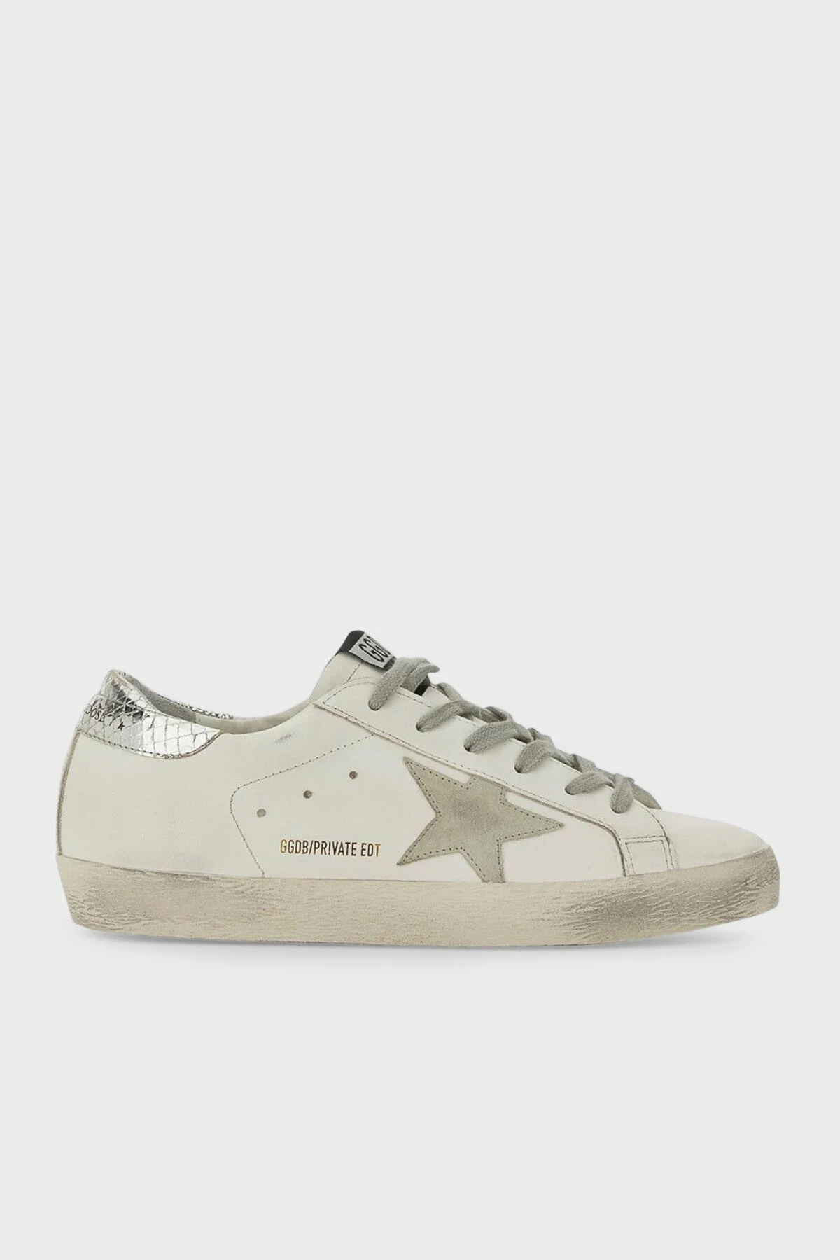 Golden Goose Hakiki Deri Eskitme Görünümlü Sneaker Bayan Ayakkabı GWF00101.F000861.10417 BEYAZ - 1